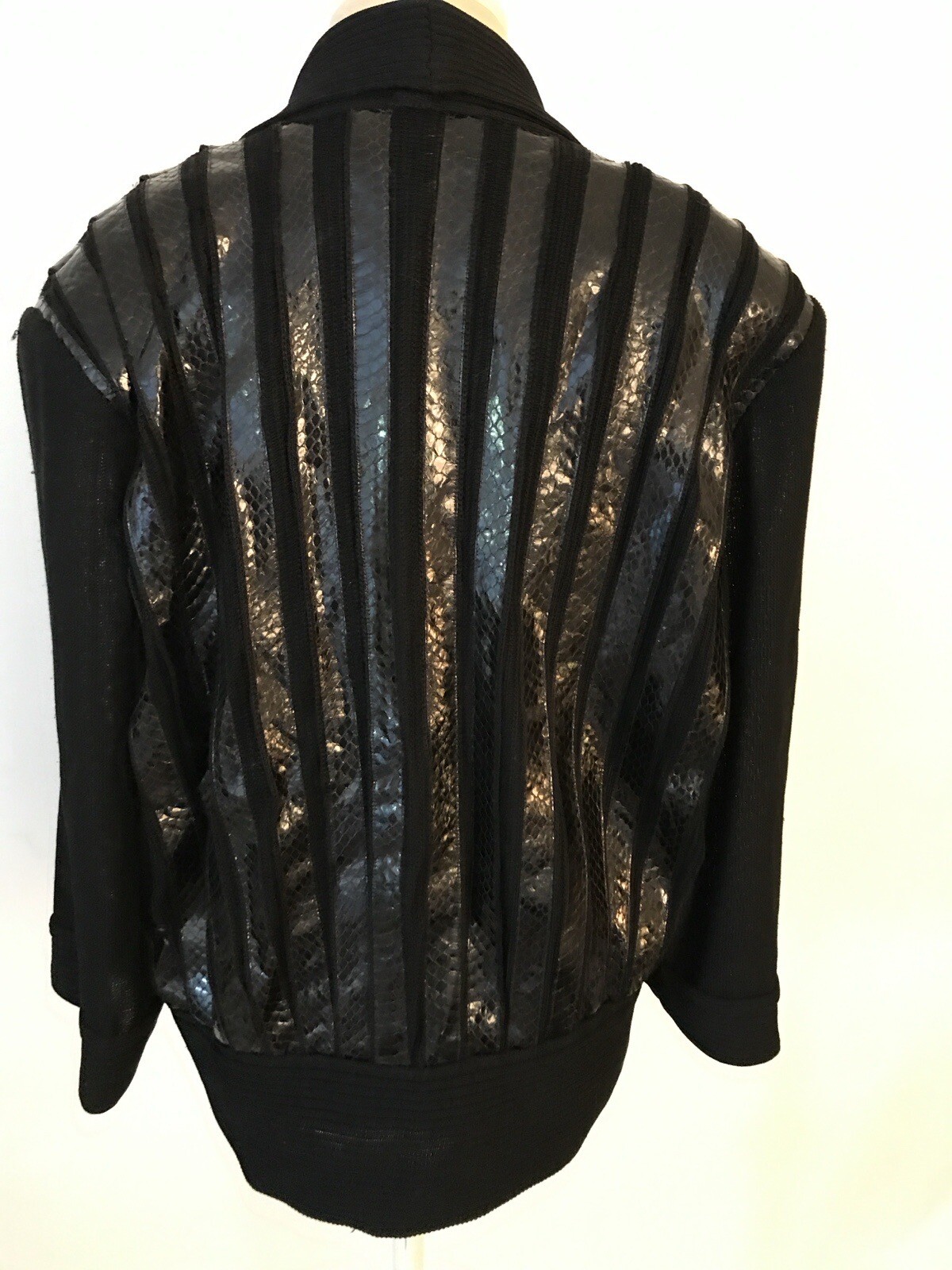 Amen wardy Vintage Black Sequin Jacket 80s Leather Made In Italy amazing Rihanna