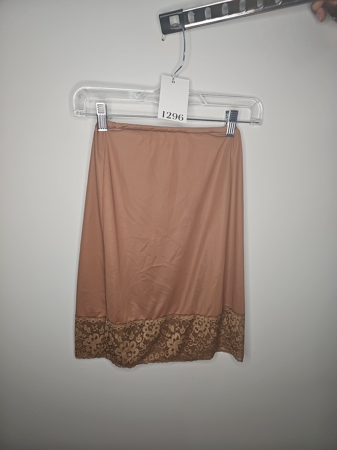 Vintage Van Raalte Dupont Nylon Brown Half Slip Lace Detail Size Petite