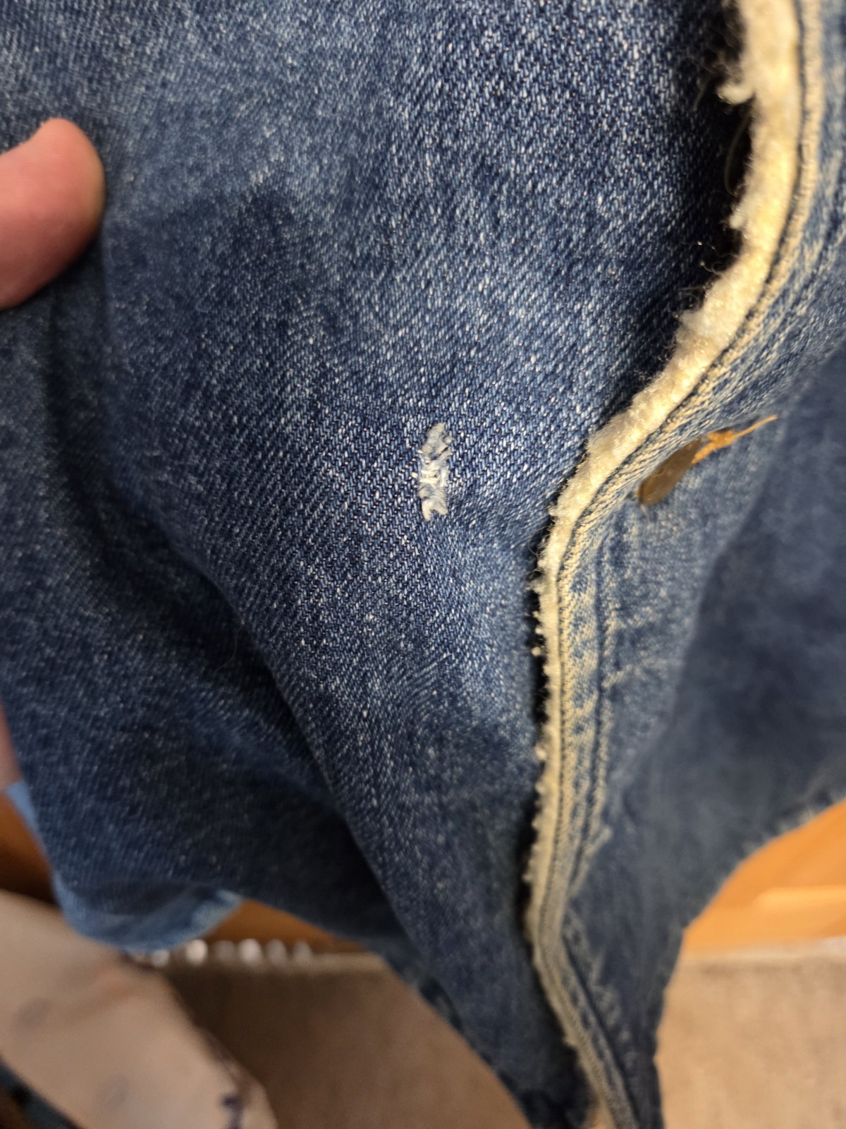 Vintage 1970s Carhartt Denim Sherpa Lined USA union made size 44