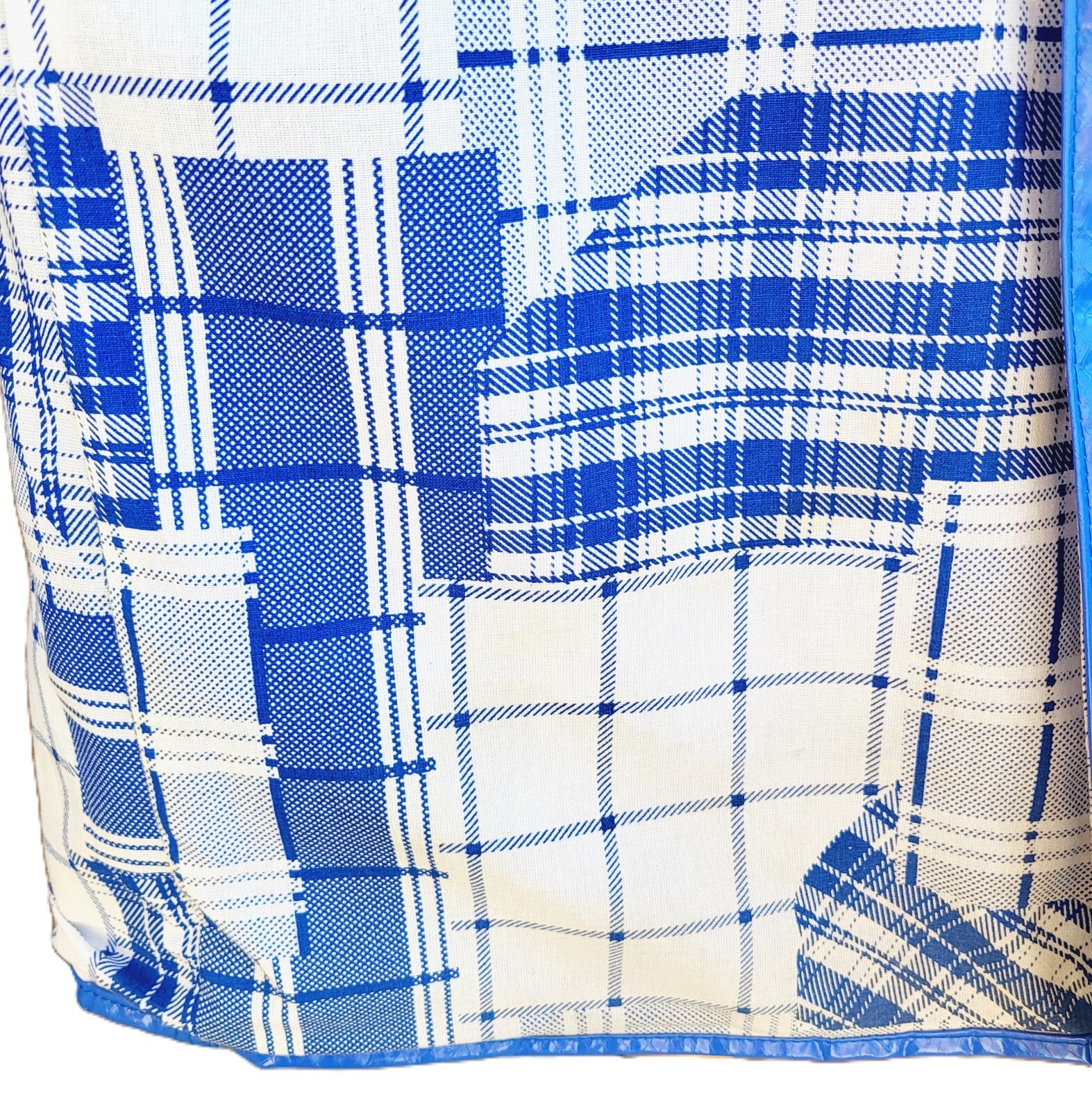 Ladies Wippette Raincoat Hooded Cornflower Blue PVC Vinyl Jacket Size M