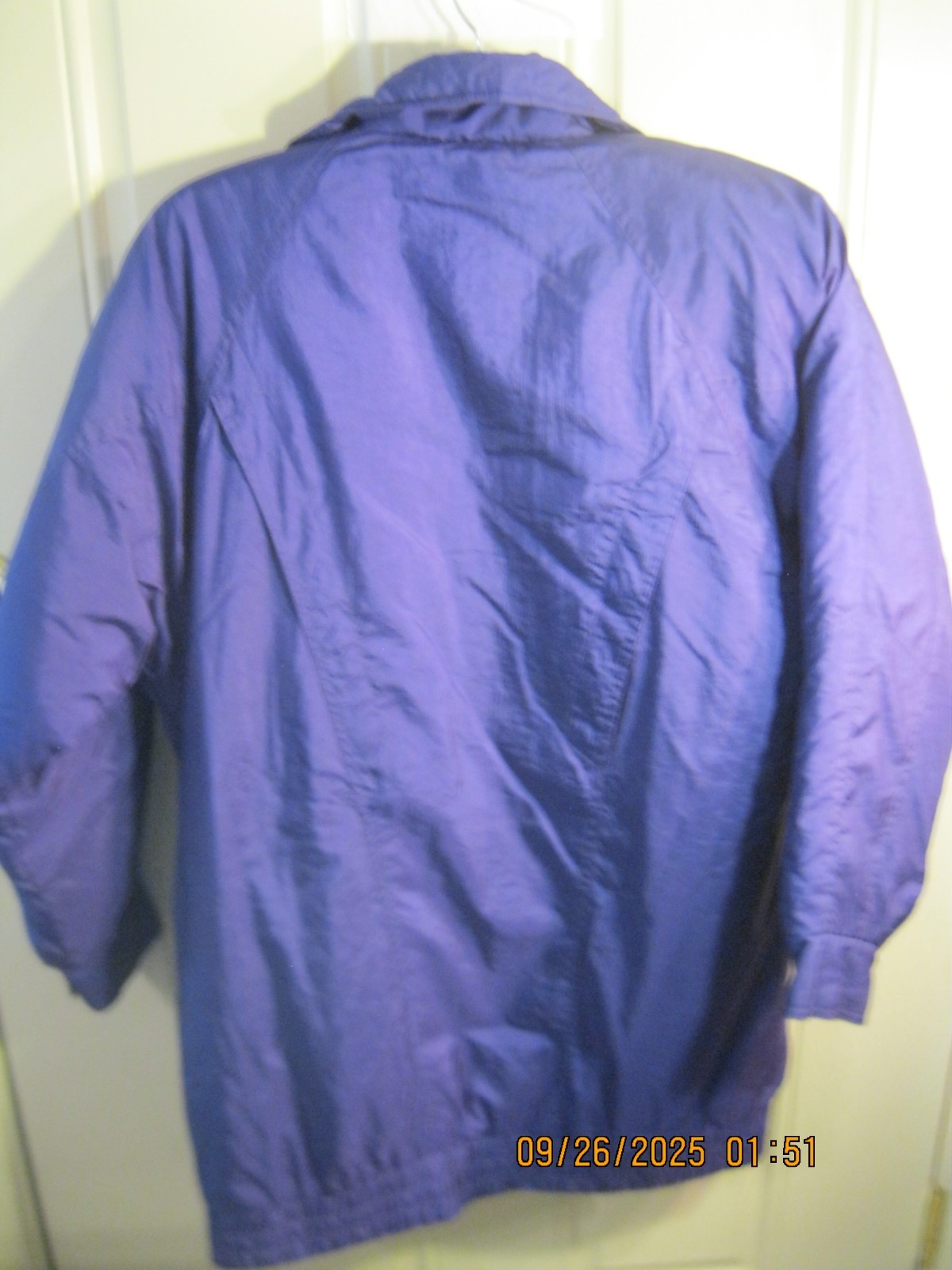 Vintage Andy Johns 90s Nylon Purple Jacket Anorak Sz M Abstract lining