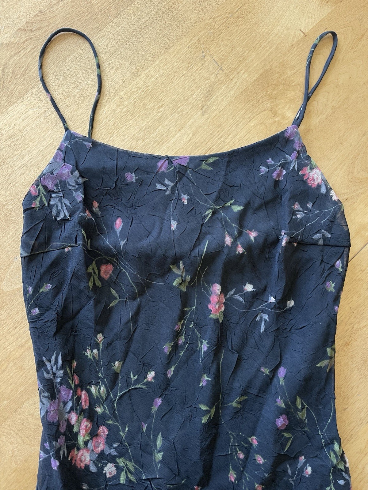 Vintage 90s Sike Floral Slip Dress Whimsigoth Fairy Grunge Evening Y2K Size S