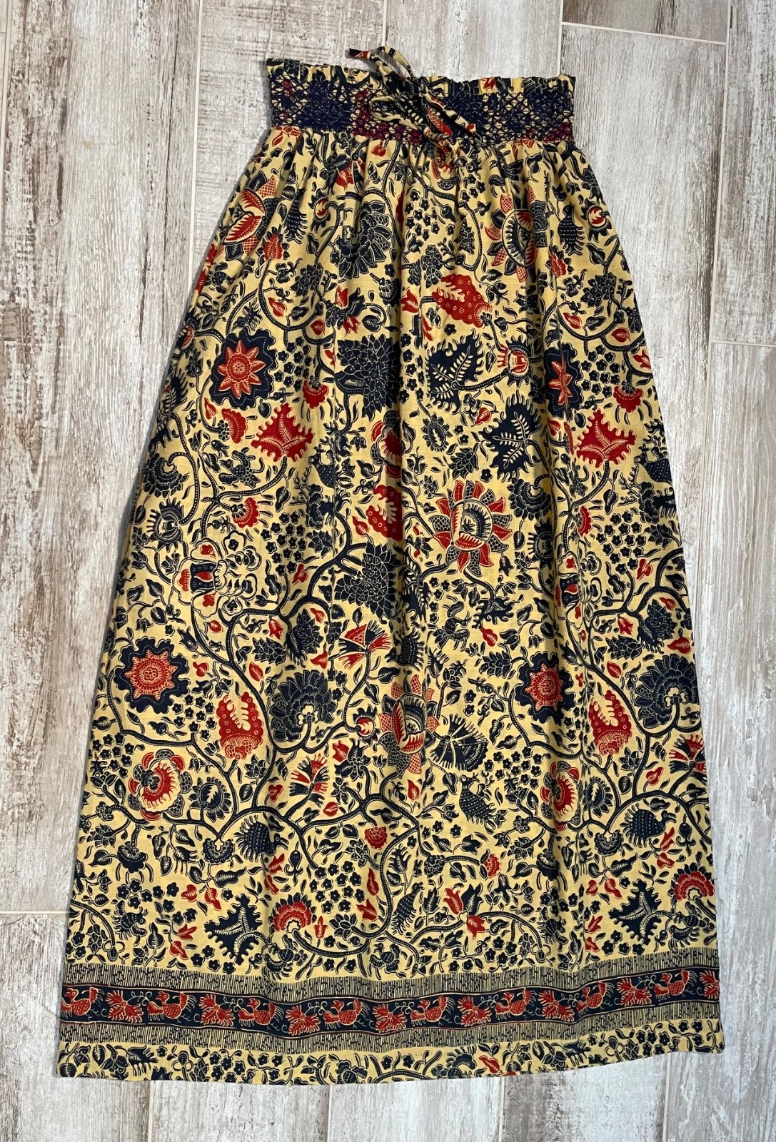 VTG Malouf of Dallas Maxi Skirt Woman’s S/M Boho Hippie Floral Pull On