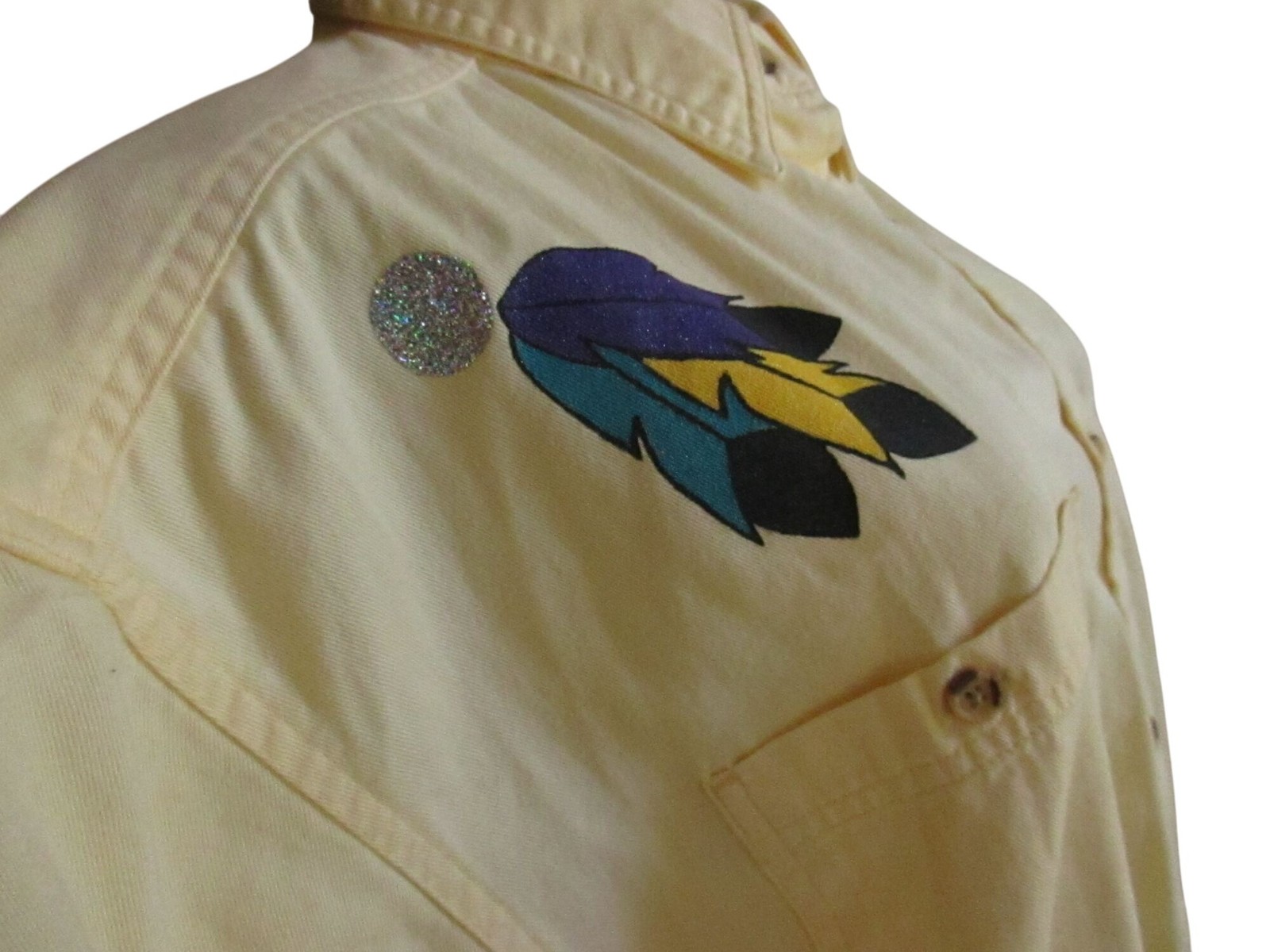 True Vintage Western Shirt XL Top Native American Motif Southwestern Thunderbird