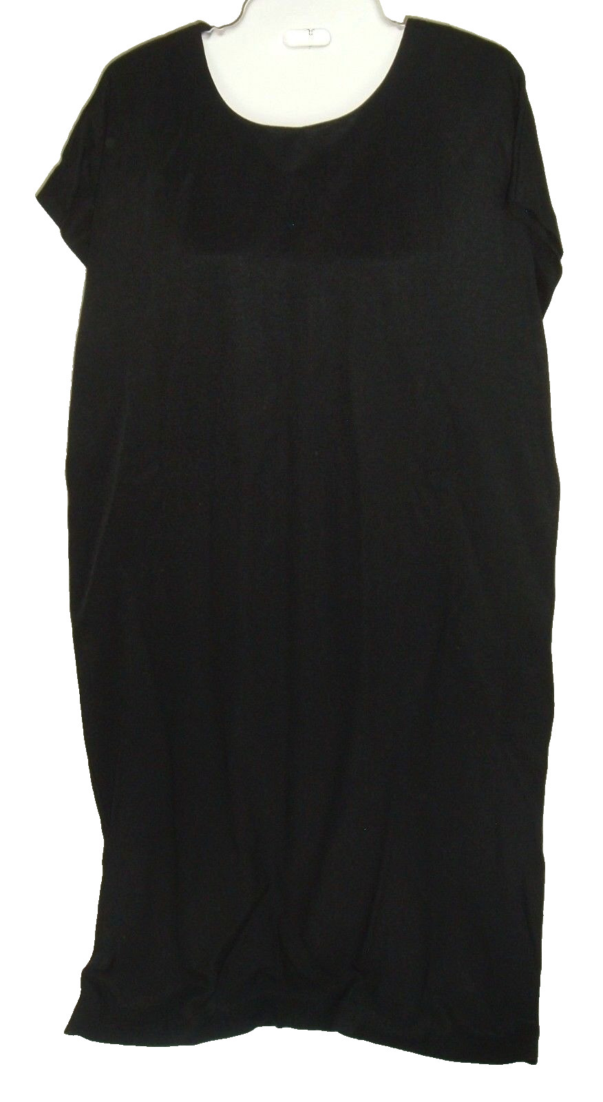 Vintage Expose Calif 14 Black shift Dress LBD Goth Emo Rayon acetate lagenlook