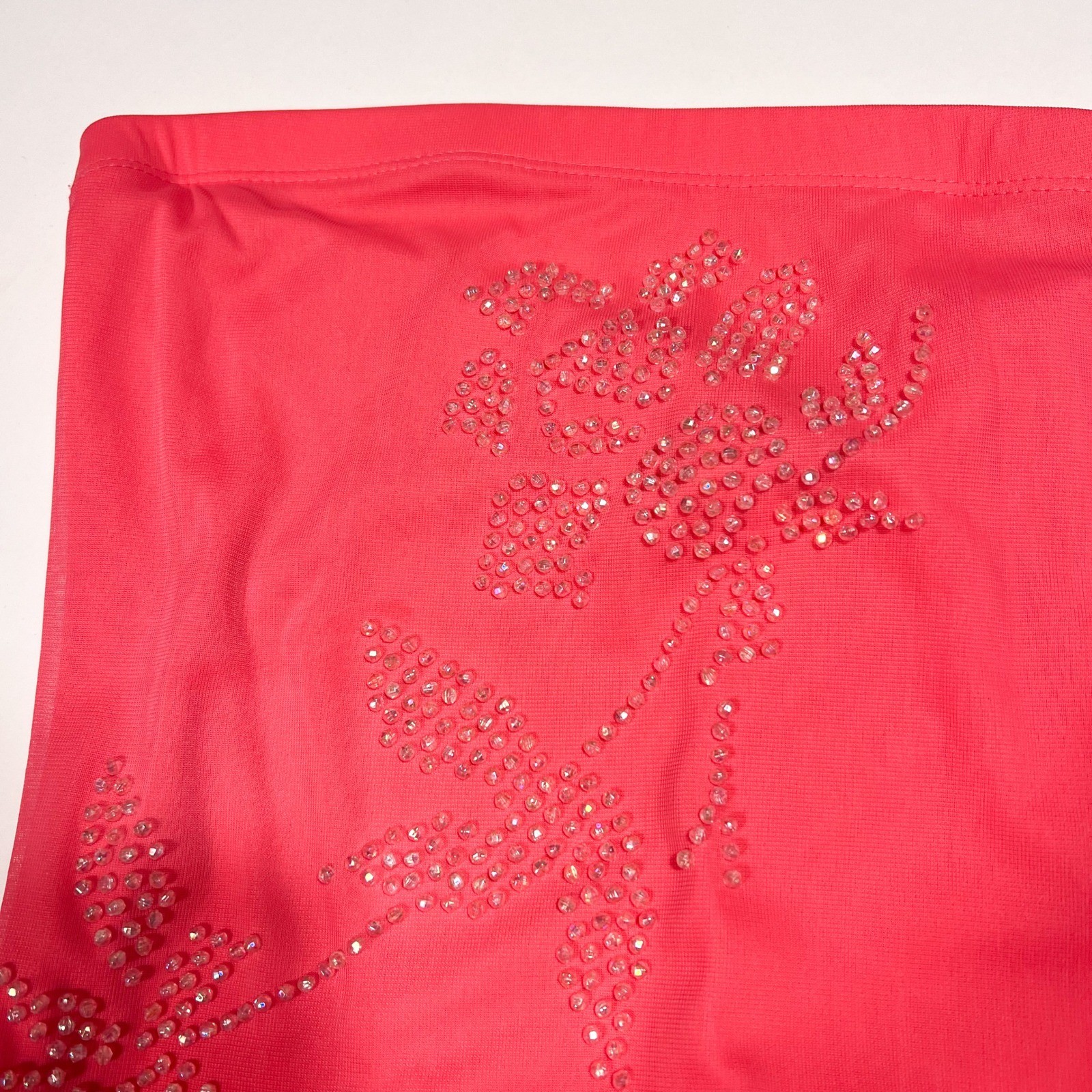 Vintage Be Smart Y2K Fairy Pink Strapless Rhinestone Handkerchief Hem Dress
