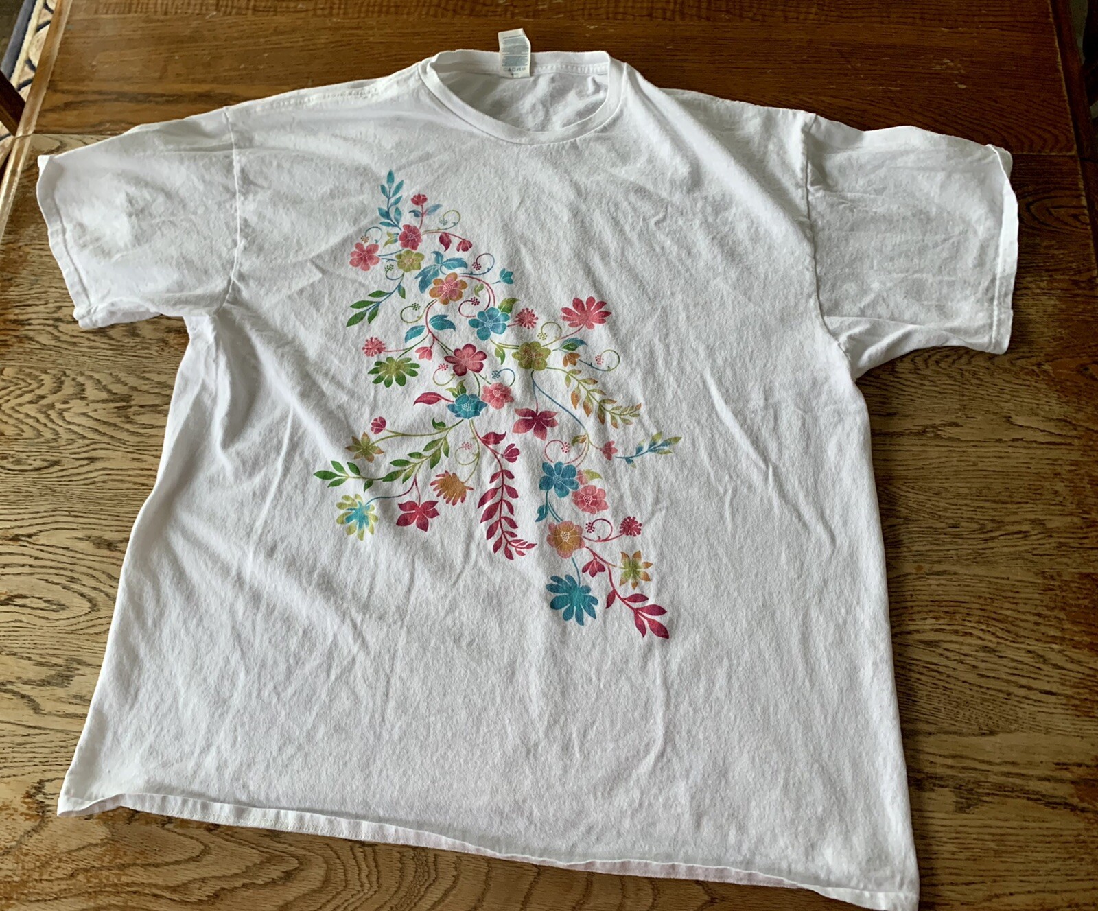 Vintage Pro Delta Weight TShirt Womens 2X Floral Y2K Granny