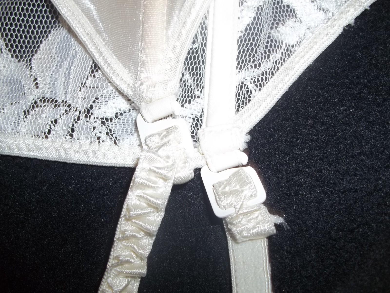 Victoria’s Secret 80s Gold Label Ivory Lace Corset Bustier Bra Top sz 36B