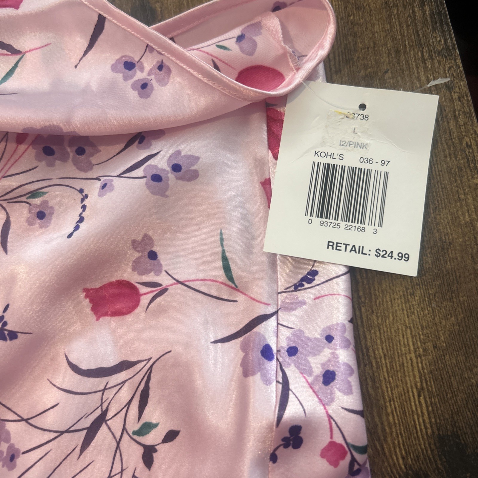 Women’s Silky Pajamas Tank and Short Pink Size Large (Runs A Little Small ) NWT