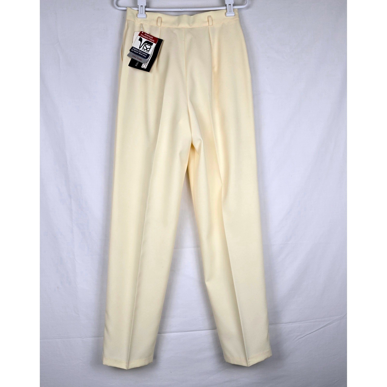 Vintage 90s Counterparts Off White High Rise Pleated Trousers Size 12 NWT
