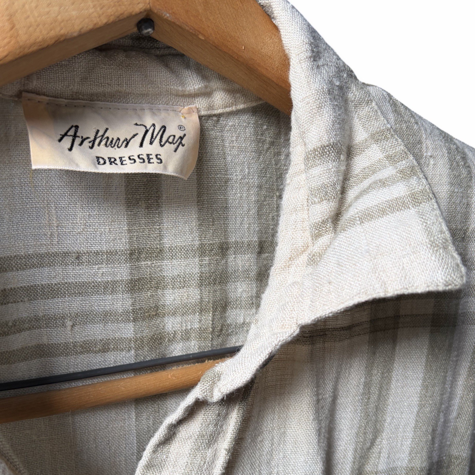 Vtg Arthur Max 1980s Women’s Plaid Dress Size 10