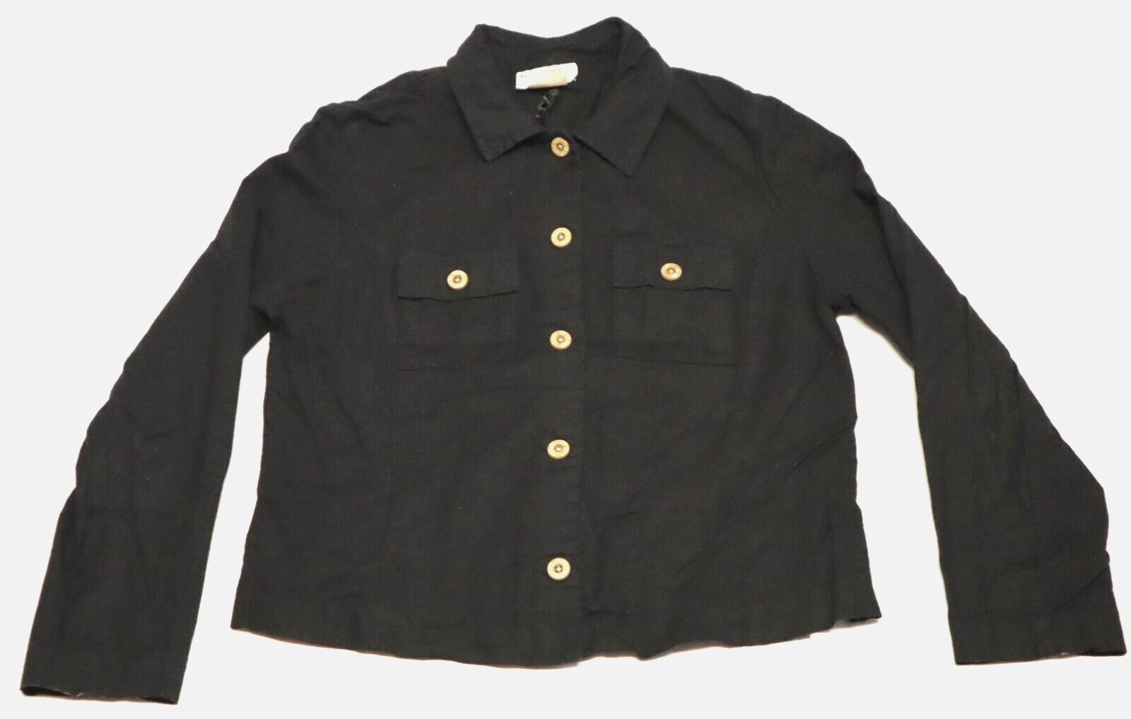 Vintage 70s/80s Kathy Ireland womens long sleeve linen buttons up shirt size XL
