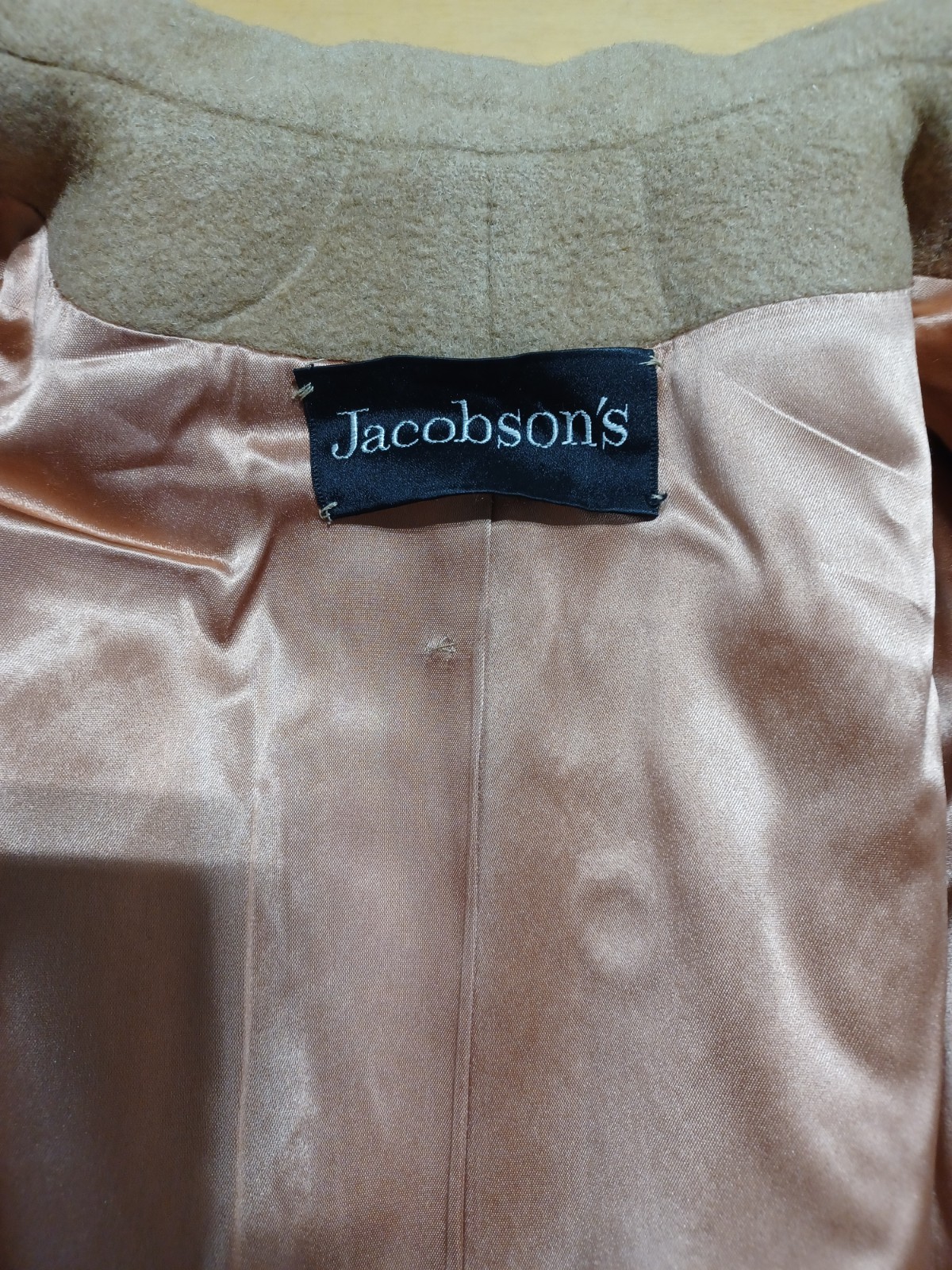 Vintage 1960s Jacobson’s Camel Hair Overcoat Excellent Condition
