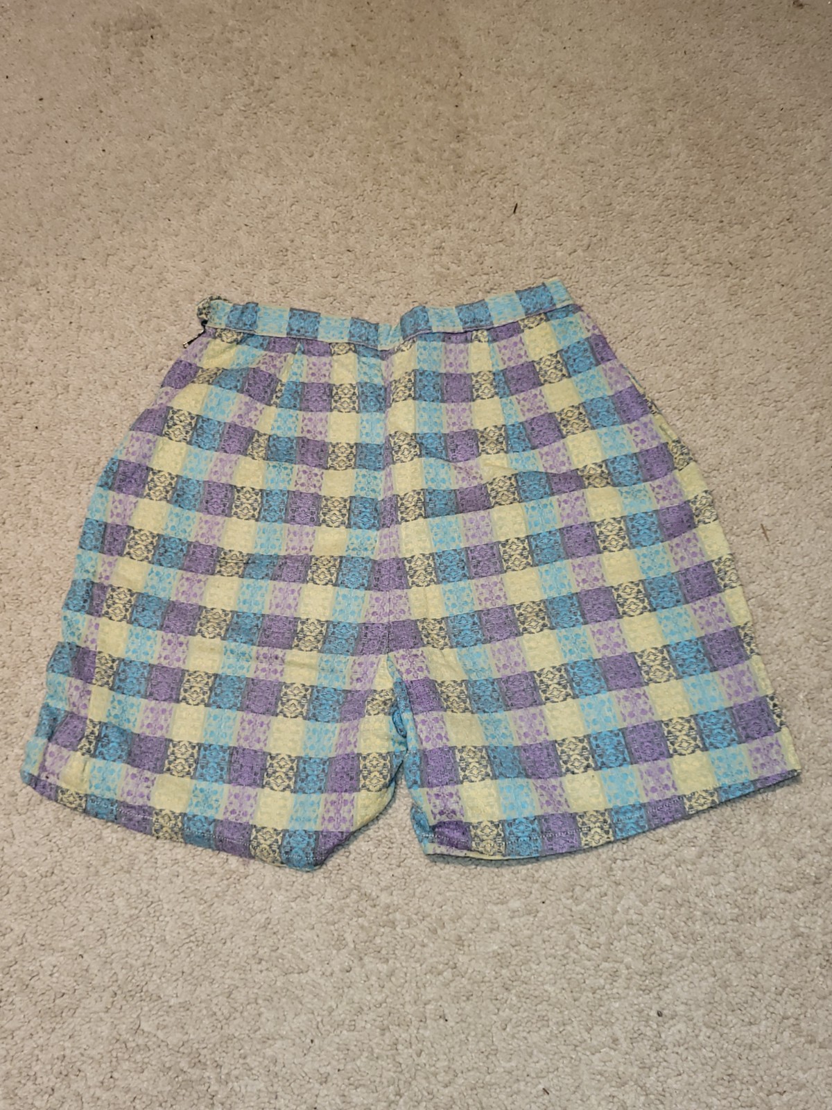 Vintage 50s Truly Regal Women’s High Waist Pattern Shorts Side Zip Zipper