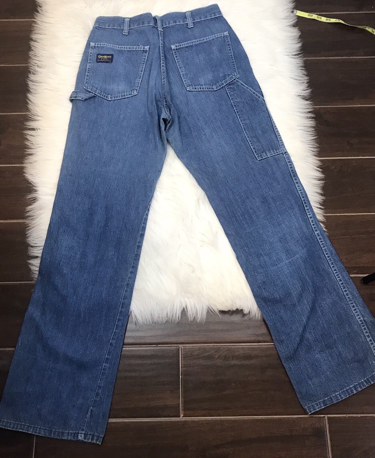 Vintage Oshkosh B’gosh Carpenter Jeans 28×30 Light Wash Baggie Wide Leg USA