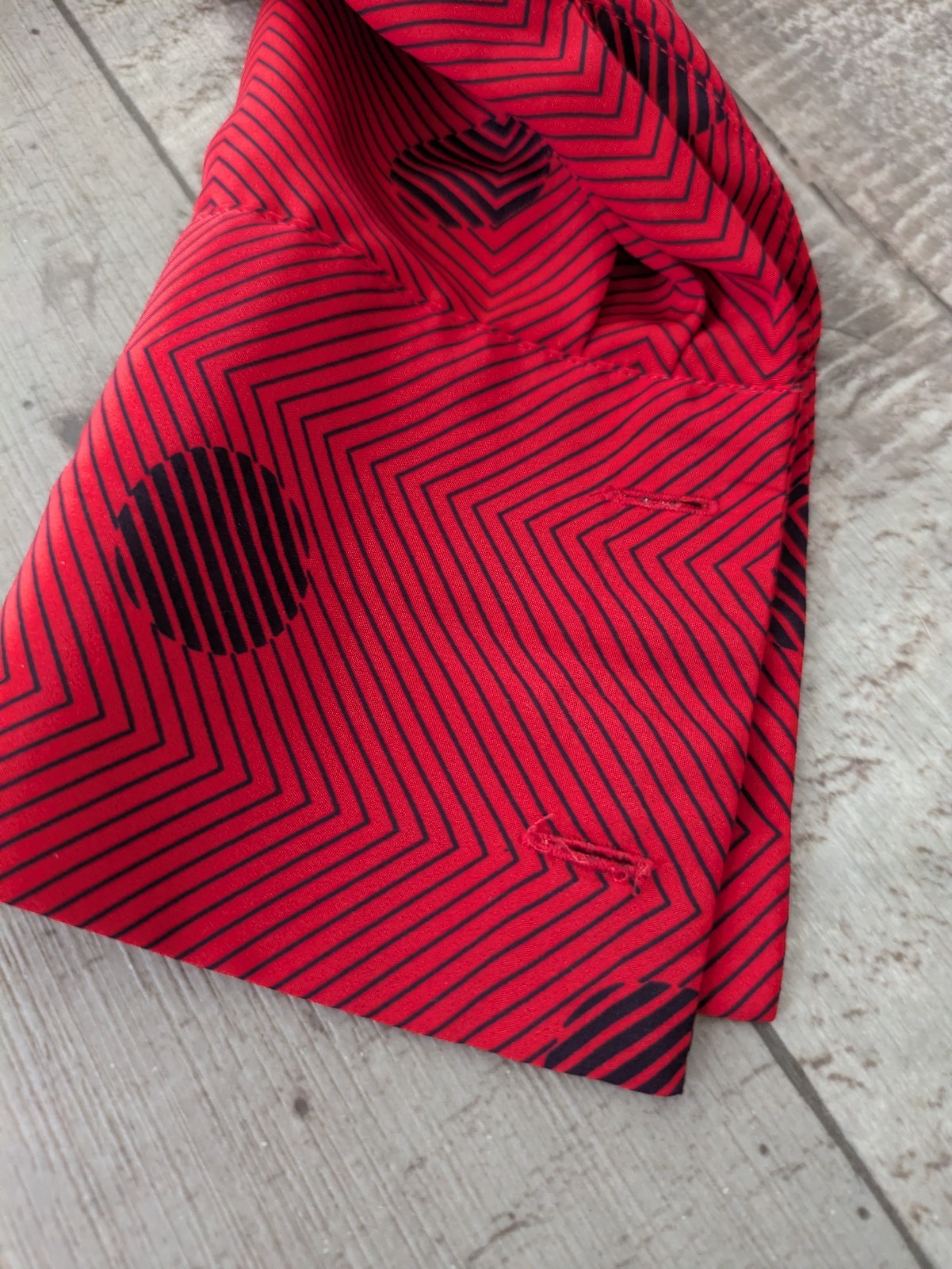 Vintage Jantzen Red Black Polka Dot Tie Neck Secretary Blouse Retro Chic 70’s
