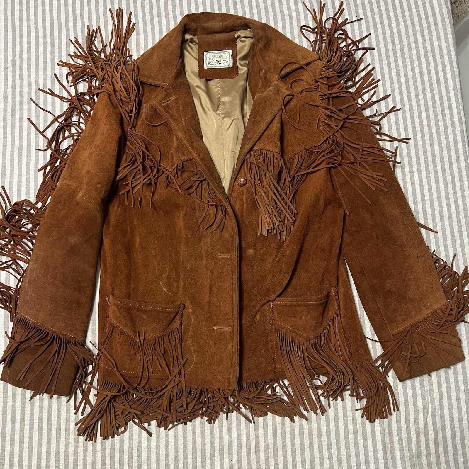 Vintage H Bar C Western Jacket Suede Leather California Ranchwear 1980s