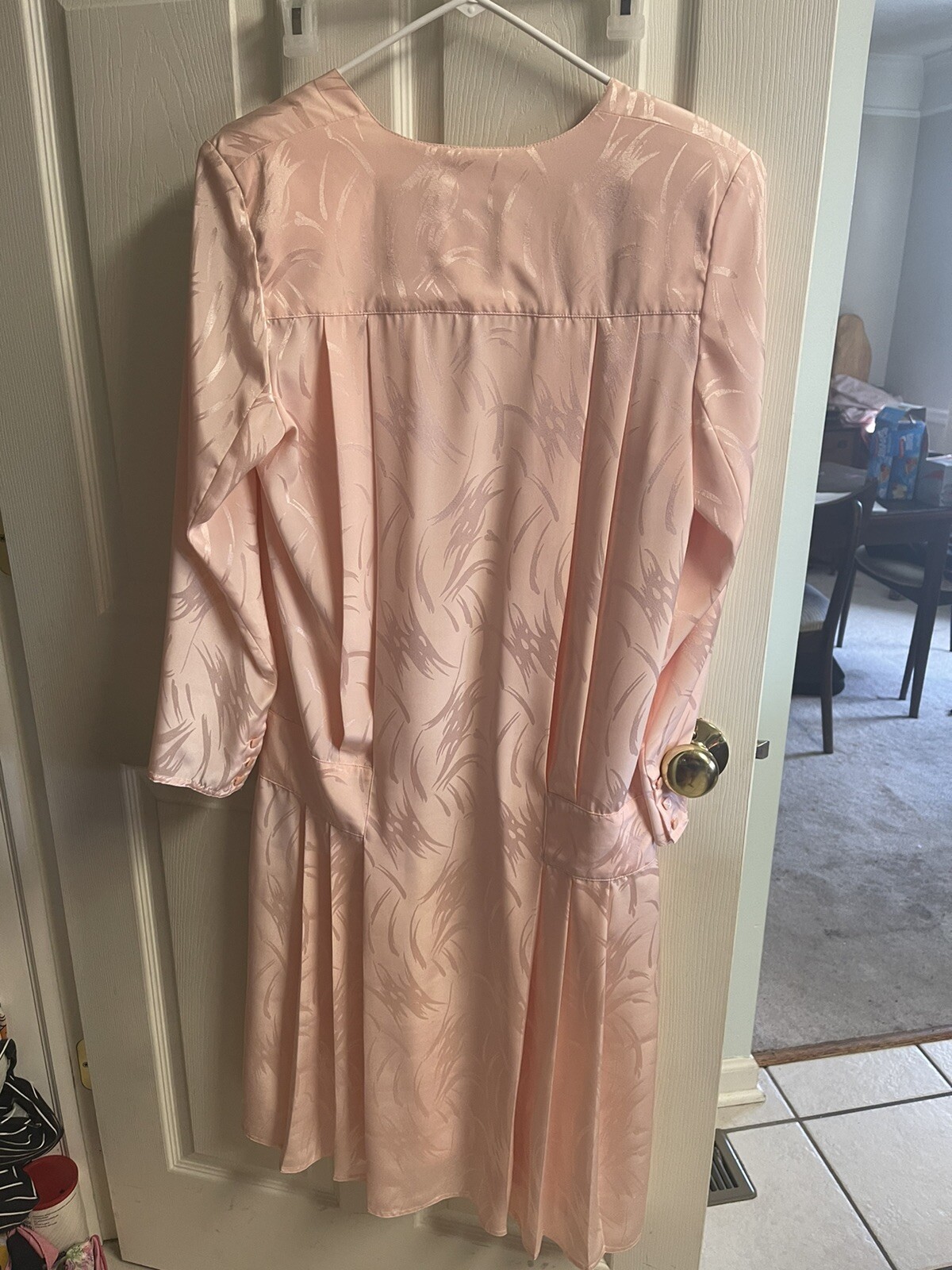 VNT 80s Nilani Dress Pink Delicate Floral Lace Romantic Victorian 38 Bust Med 6