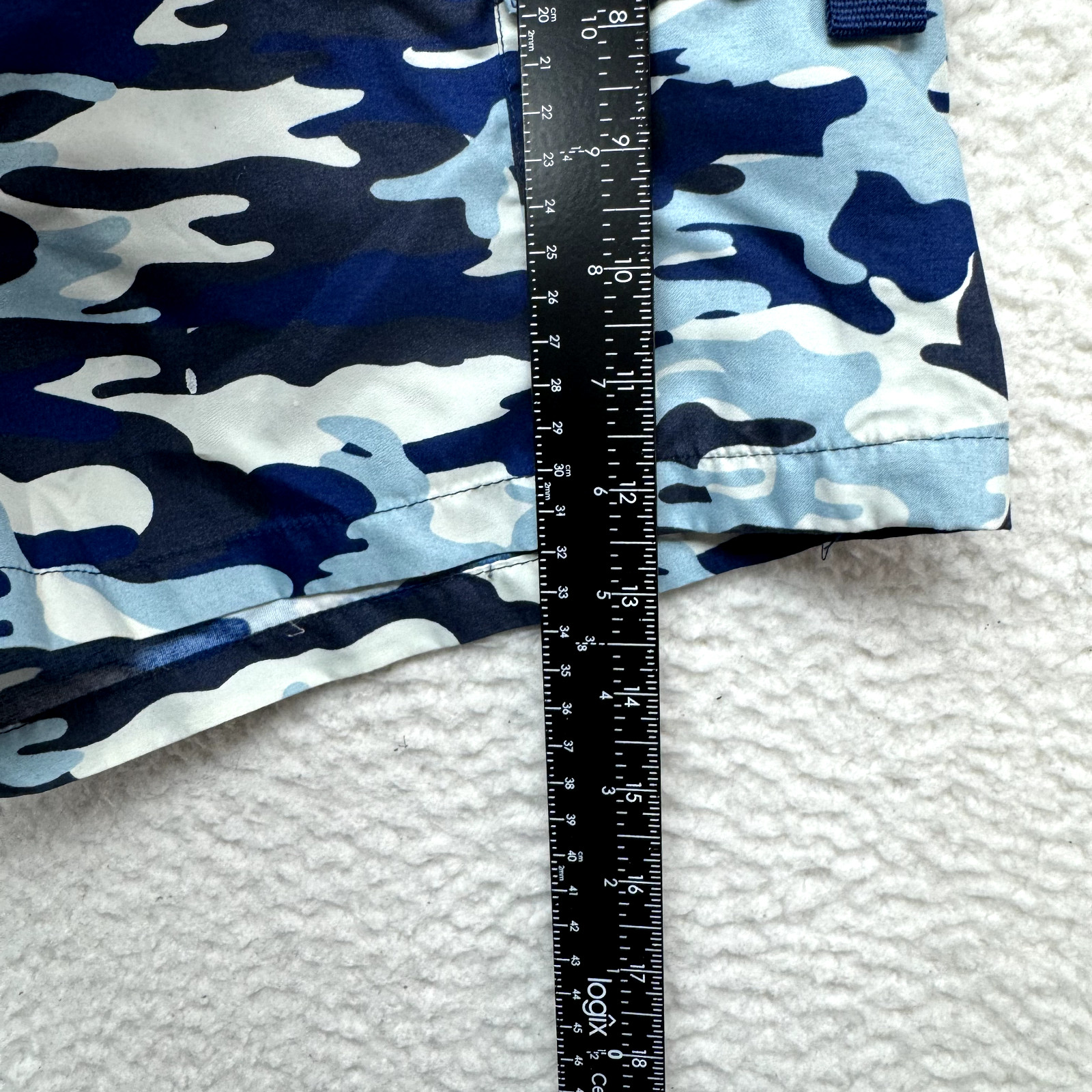 90s Y2K Vintage Swim Shorts Large Womens Blue Camo Army Cargo Sporty Surfer