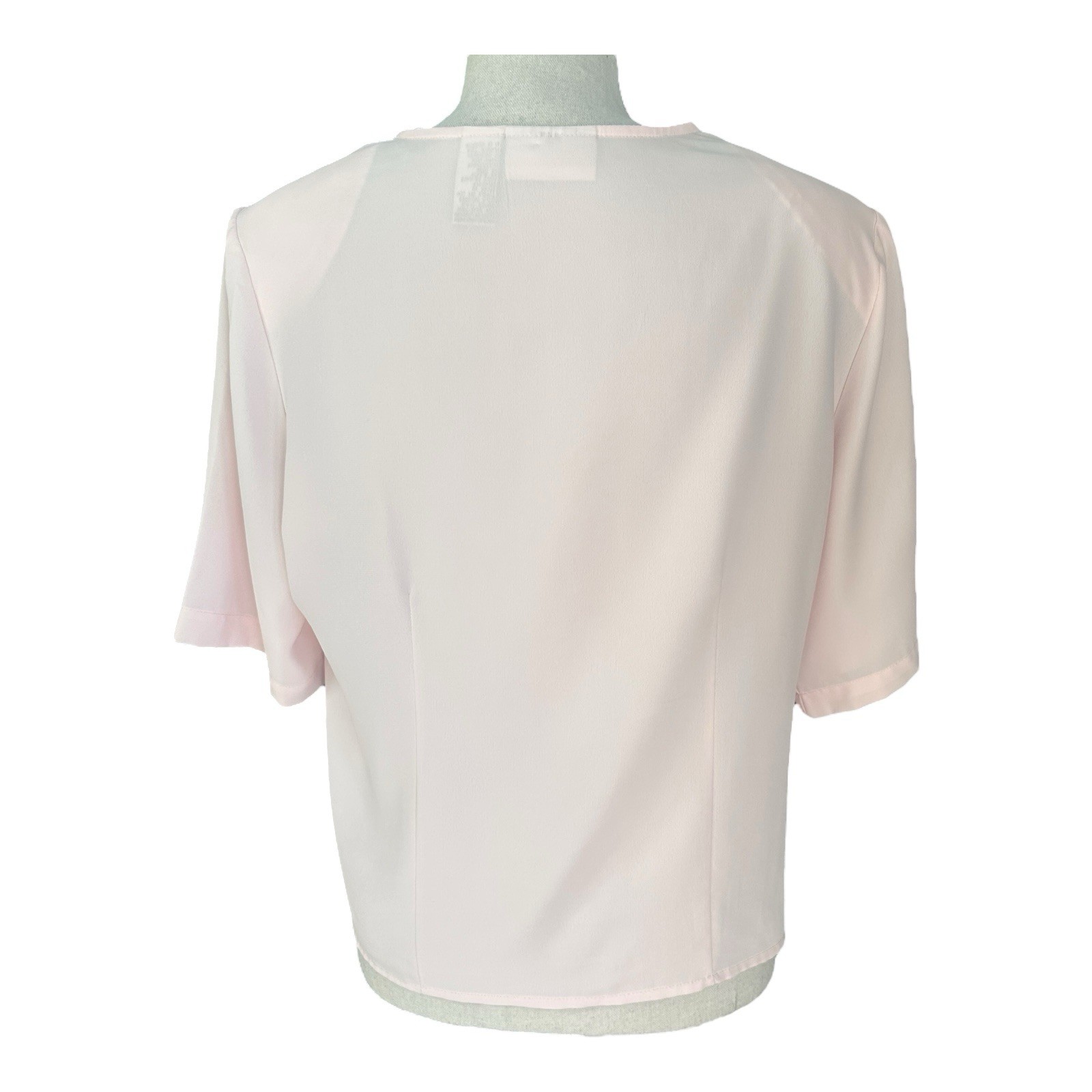 Vtg Christie & Jill Pink Embroidered Blouse Cottagecore Grannycore Lacecore