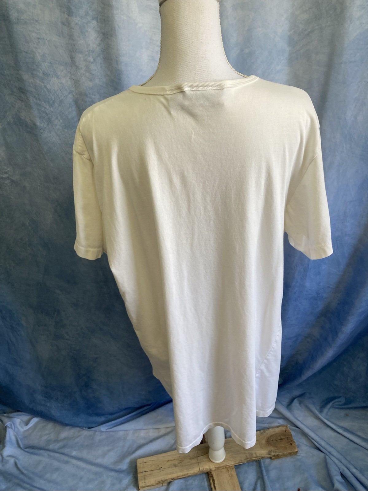 VTG 90s Oasis Tropical Fish Swirl Graphic T-Shirt Dress OS Women’s White Retro
