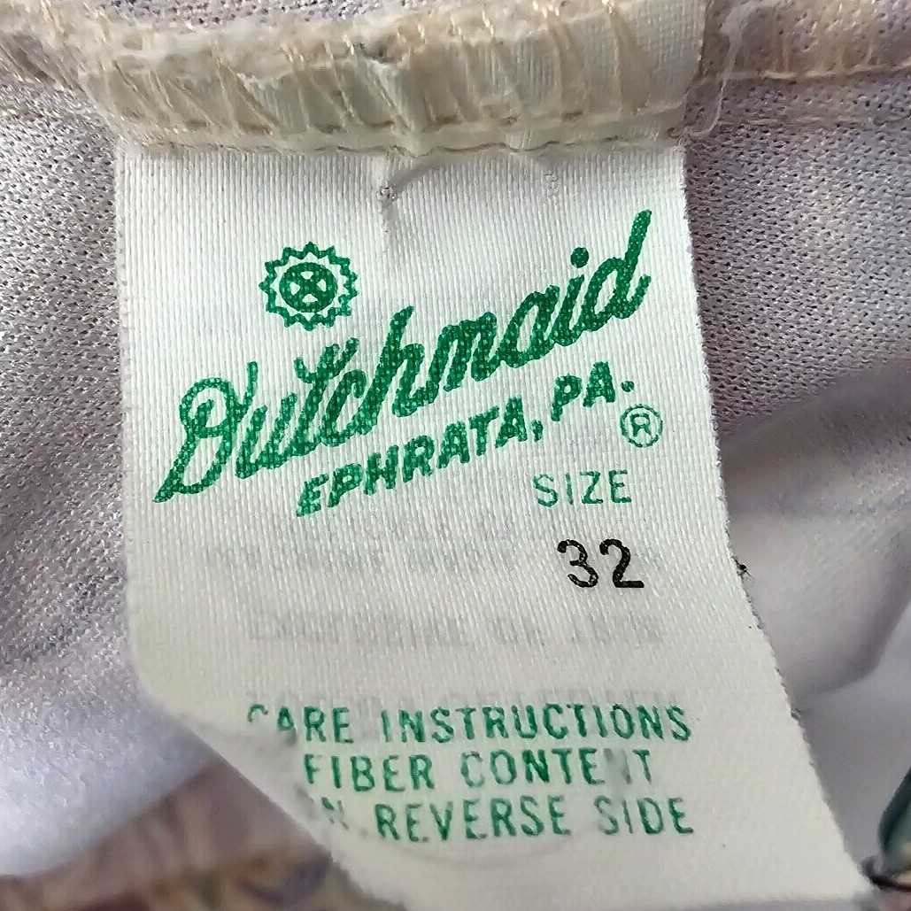 Dutchmaid Golf Tank Shirt 32 M Disco Collar Purple Floral Polyester Vintage 70s