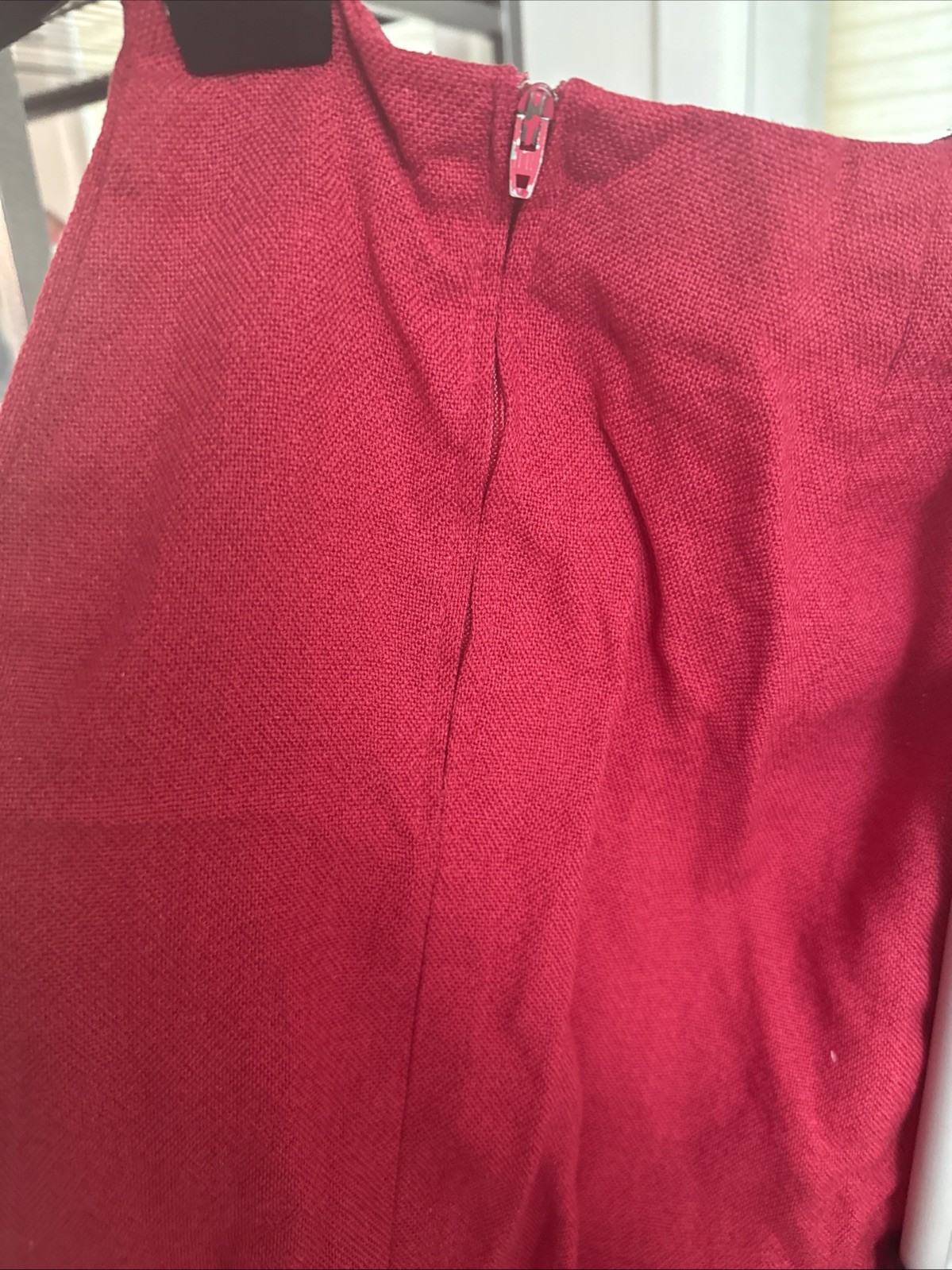 International Ladies Garment Workers Union Vintage Red Skirt Waist Measures ~14”