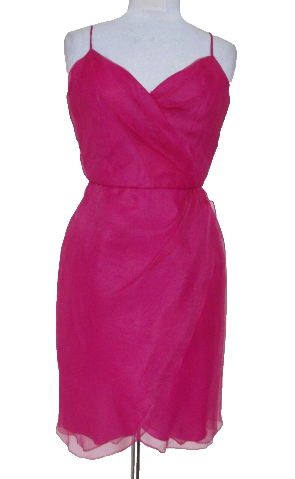 Vintage 90s Farinae Collections Dress XS Women Pink Organza Slipdress