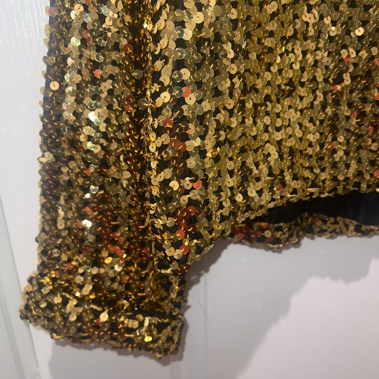 Vintage Rob Hill For Mister Jay Sequin Jacket Gold Large