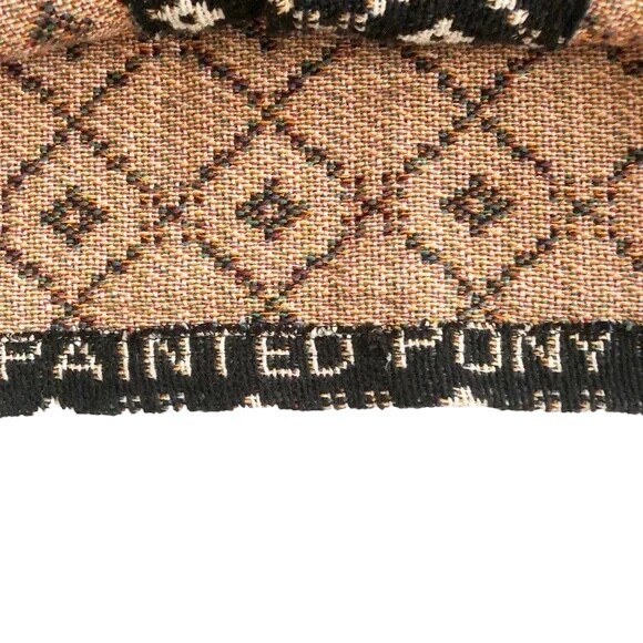 Vtg Painted Pony Tapestry Cotton Adirondack Bear Pine Tree Tribal Vest Womens L