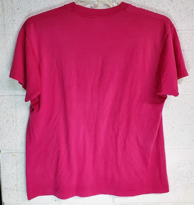 Vtg 90s Screen Stars Single Stitch Twin Towers New York City Skyline Pink Tee L