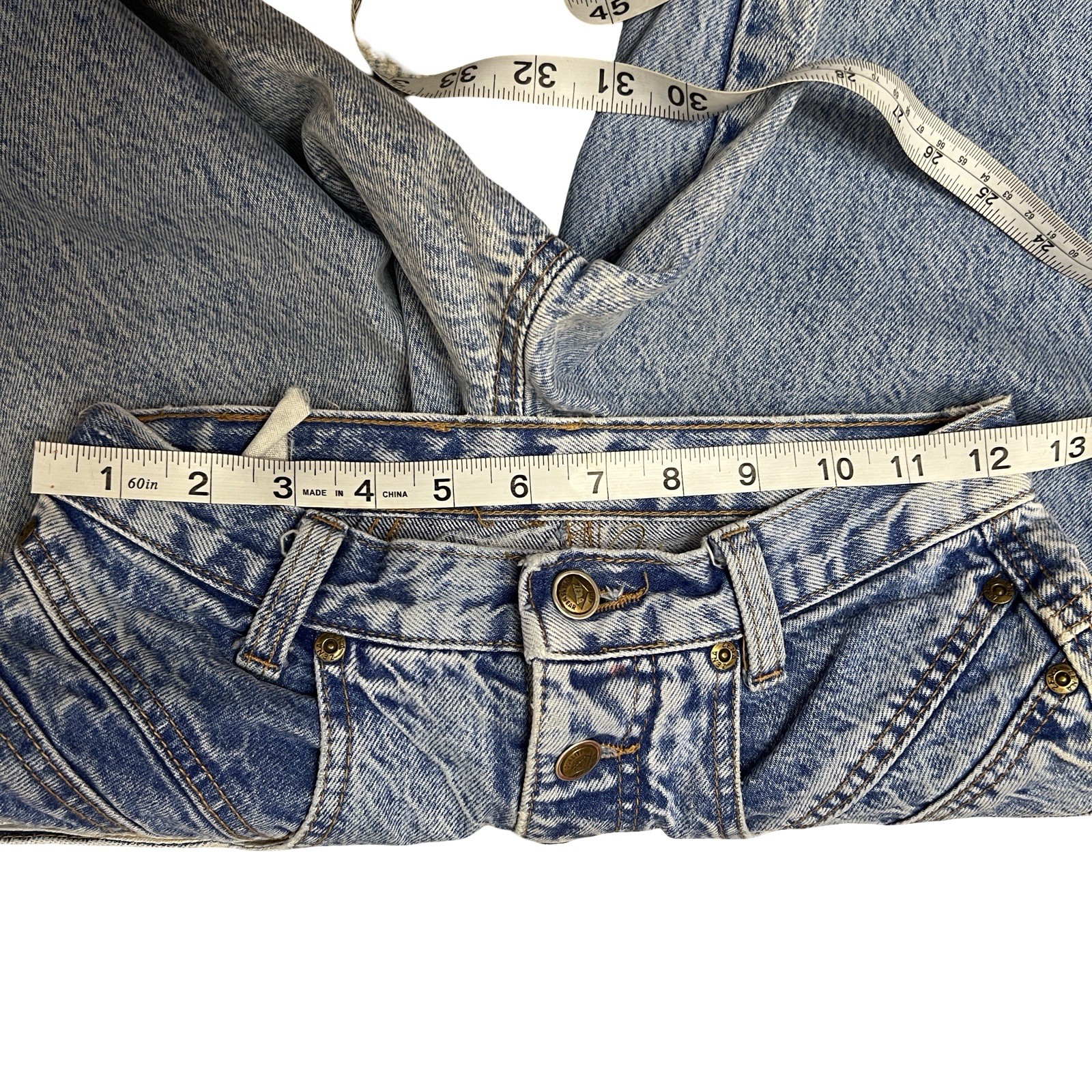 Vintage 80s/90s Zena Light Wash High Waist Mom Jean 2 Women Tapered Retro Twee