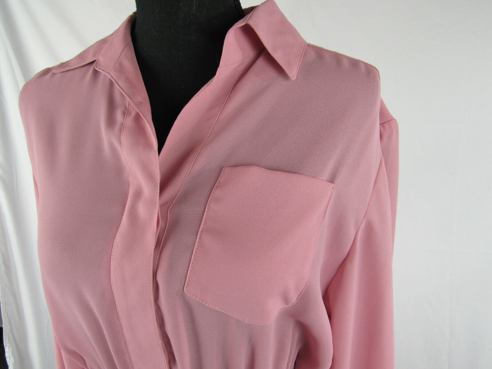 Willi of California Rockabilly Dress Size 8 Pink See Thru w Belt EUC 80s Vintage