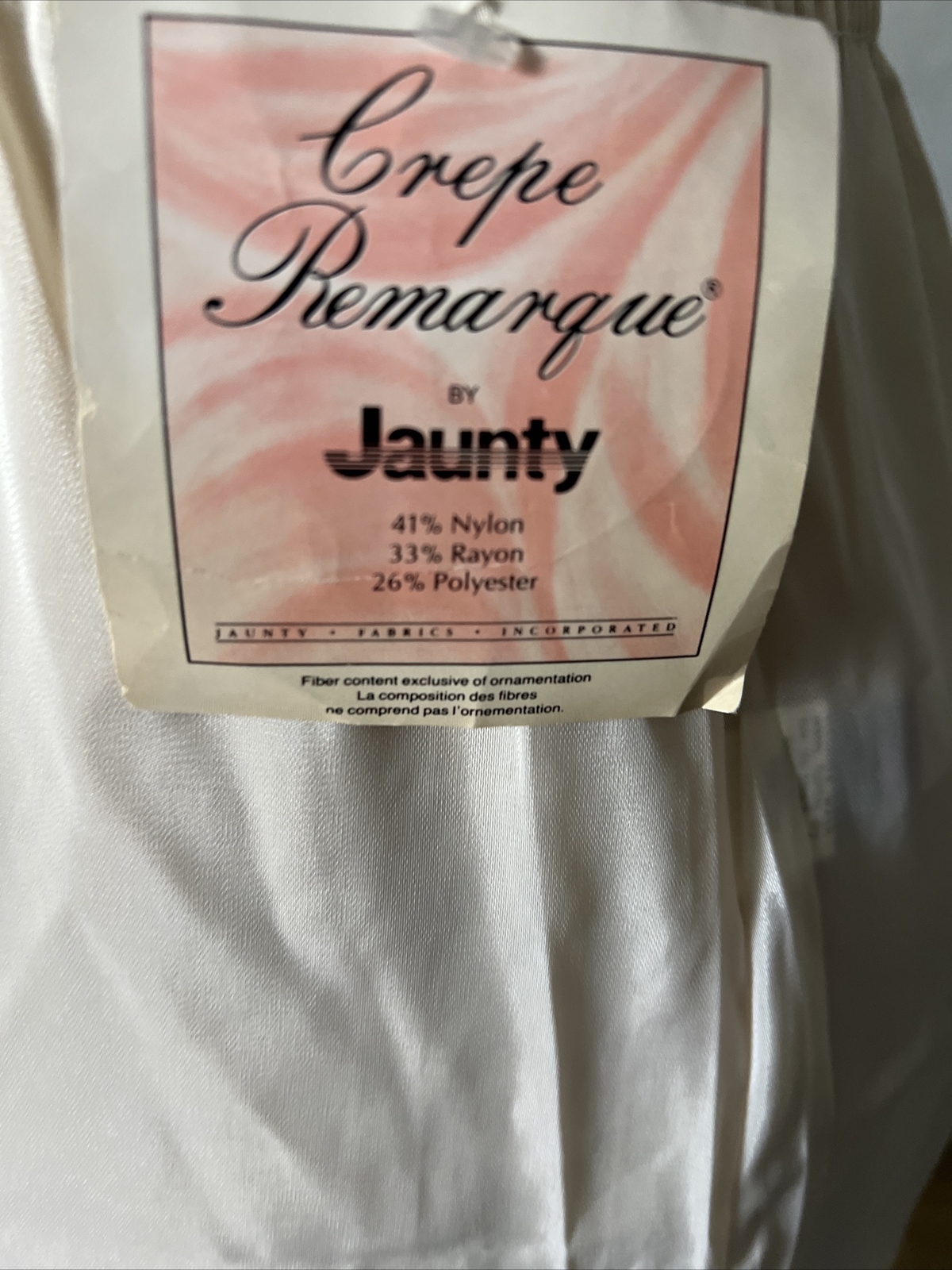 Vintage Crepe Remarque by Jaunty Half SLIP Sm NWTS cbh