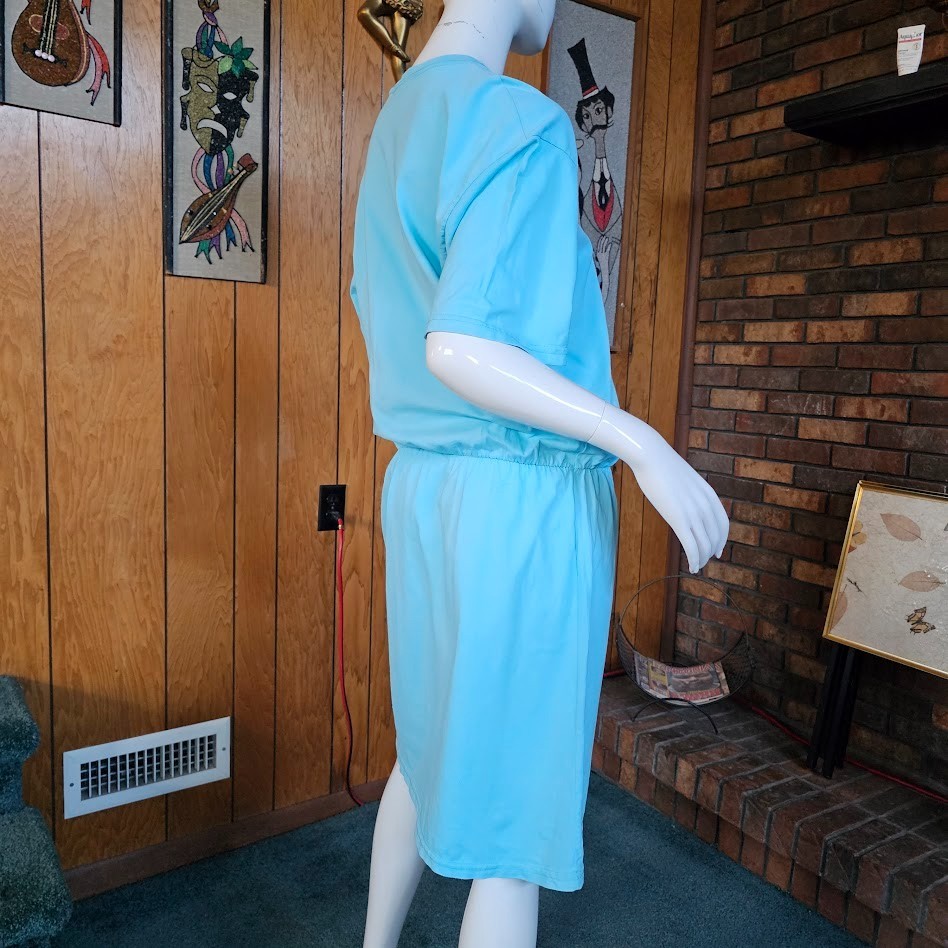 Vtg 80s 90s Sunbelt Merry Go Round Carousel Horse Whimsical T-Shirt Dress OSFM