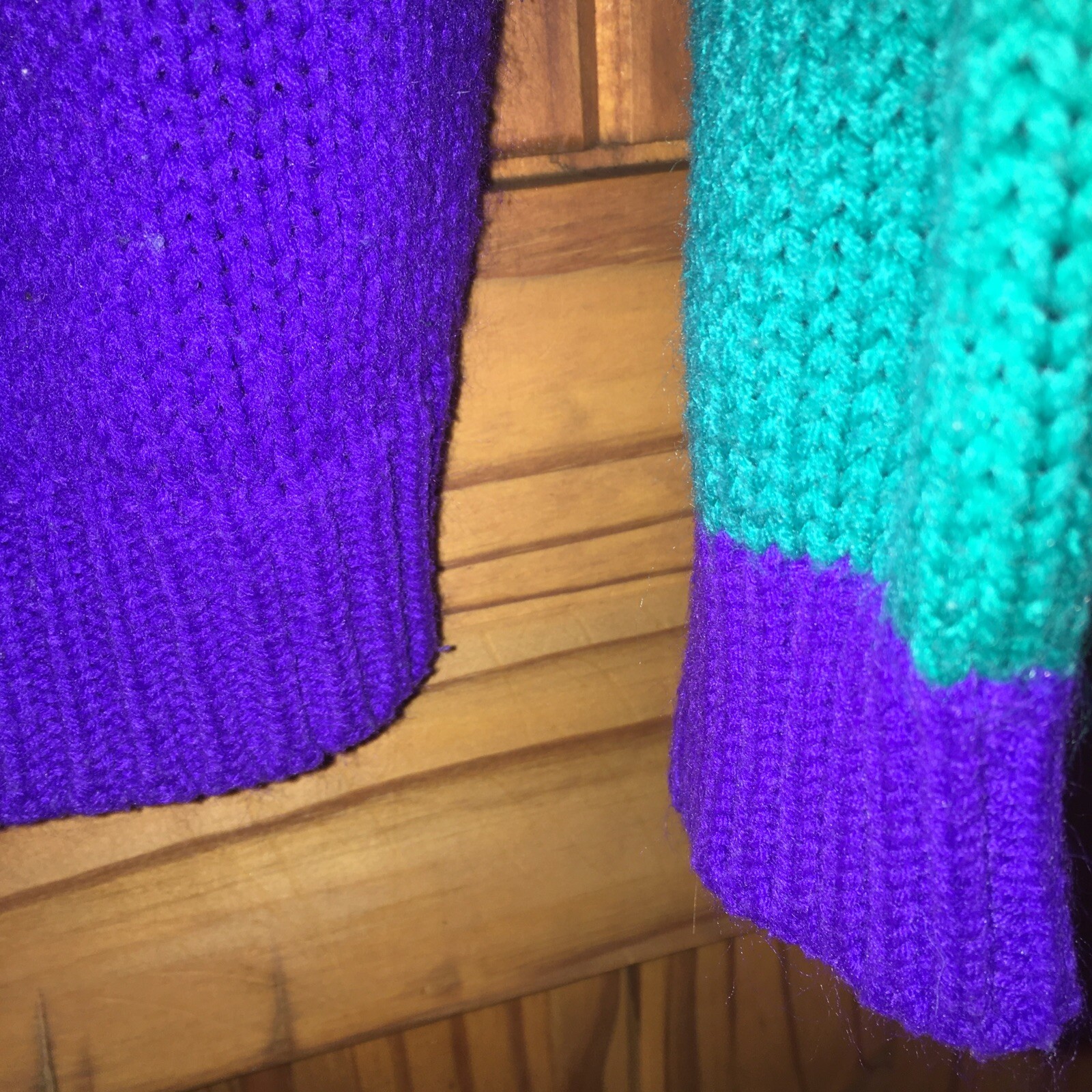 1980,s Empire womens sweater red, green and purple Vintage Large