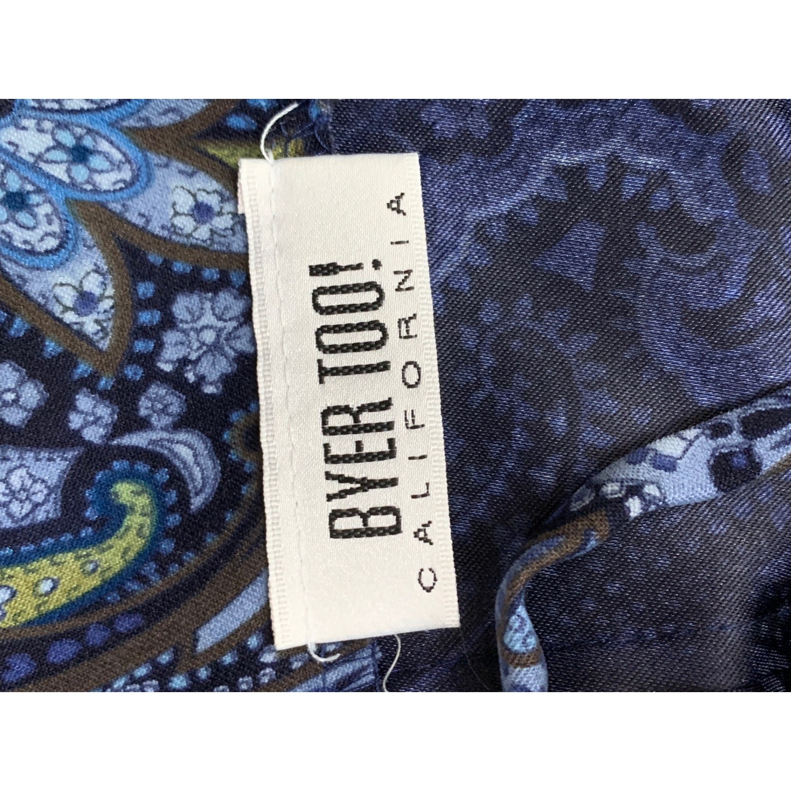 Byer Too! California Vintage 90s Paisley Dance Dress Blue Homecoming Y2k 7