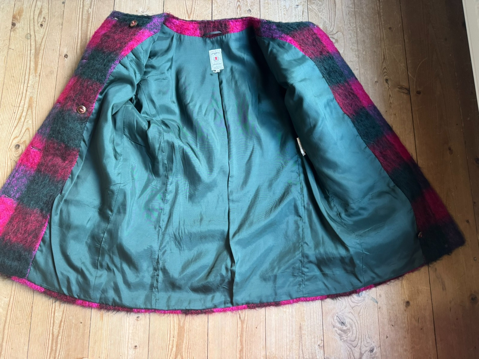 Mohair Jacket Ungaro Solo Donna 80s 40 42 Made In Italy Designer Vintage