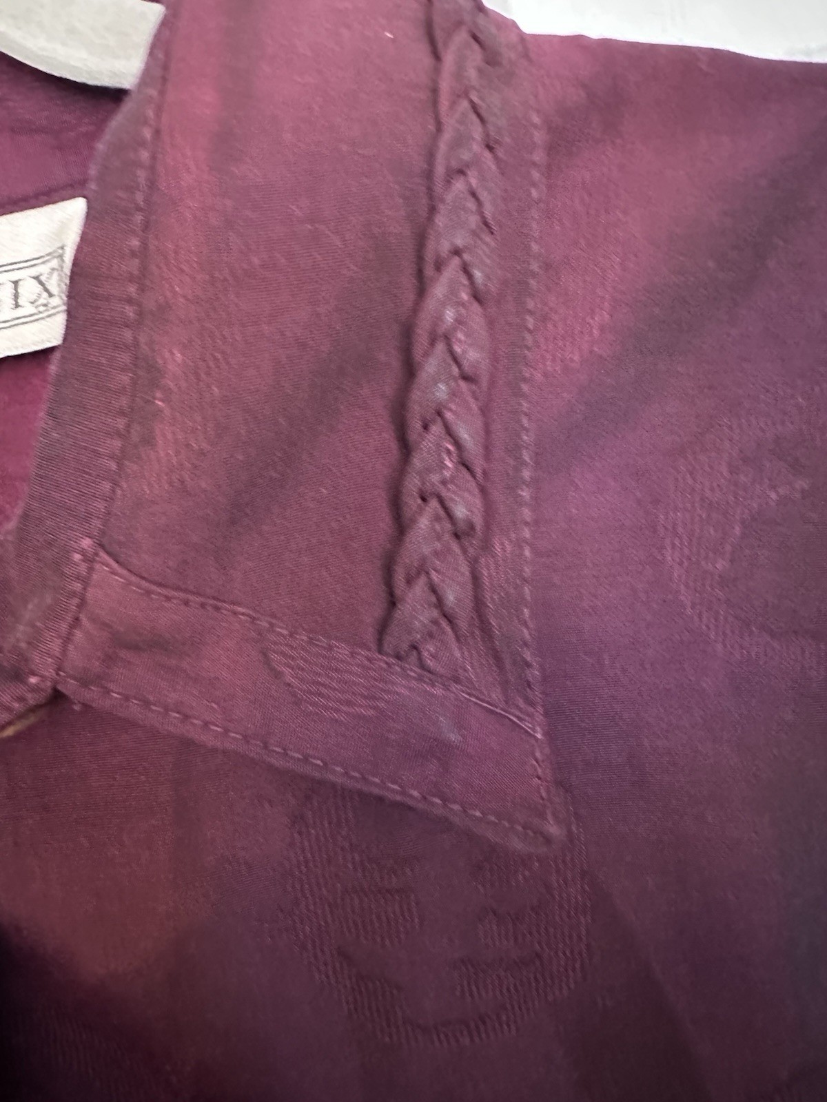 Vtg 80s/90s Marsha Brander for Componix Burgundy Blouse Top