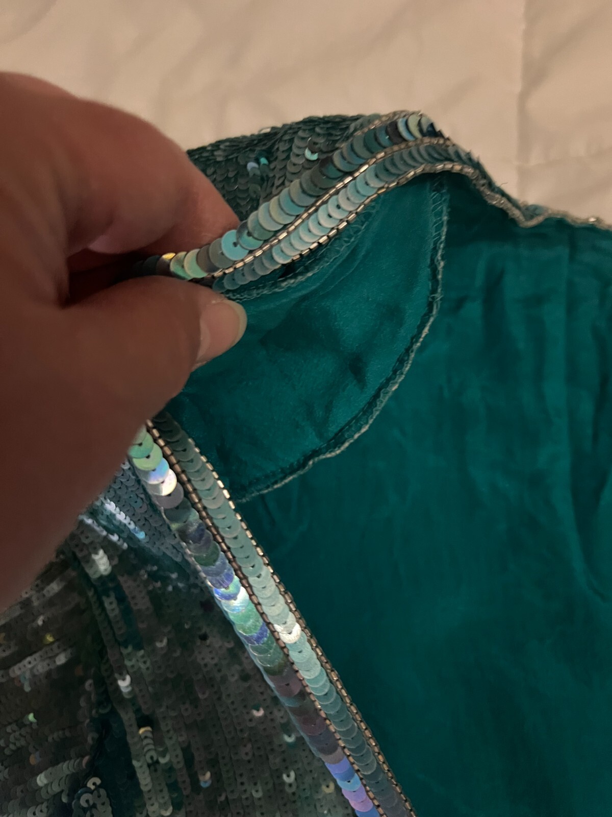 Naeem Khan Riazee Nights Blue Silver Beaded Evening Formal Dress M