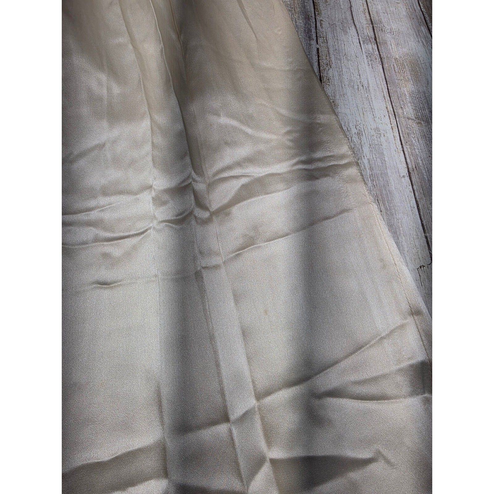 Stanley Blacker Vintage Satin High Waisted Pleated Tapered Pants Cream sz 4 READ
