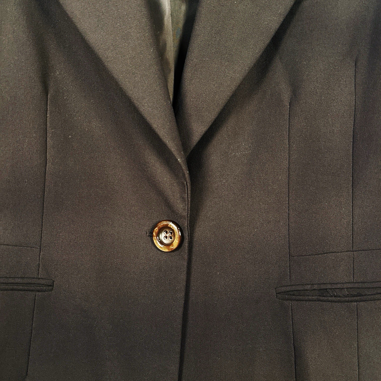 Vintage Bill Blass Women’s Suit Jacket Sz 12 Dark Academia Minimalism 90’s Brown