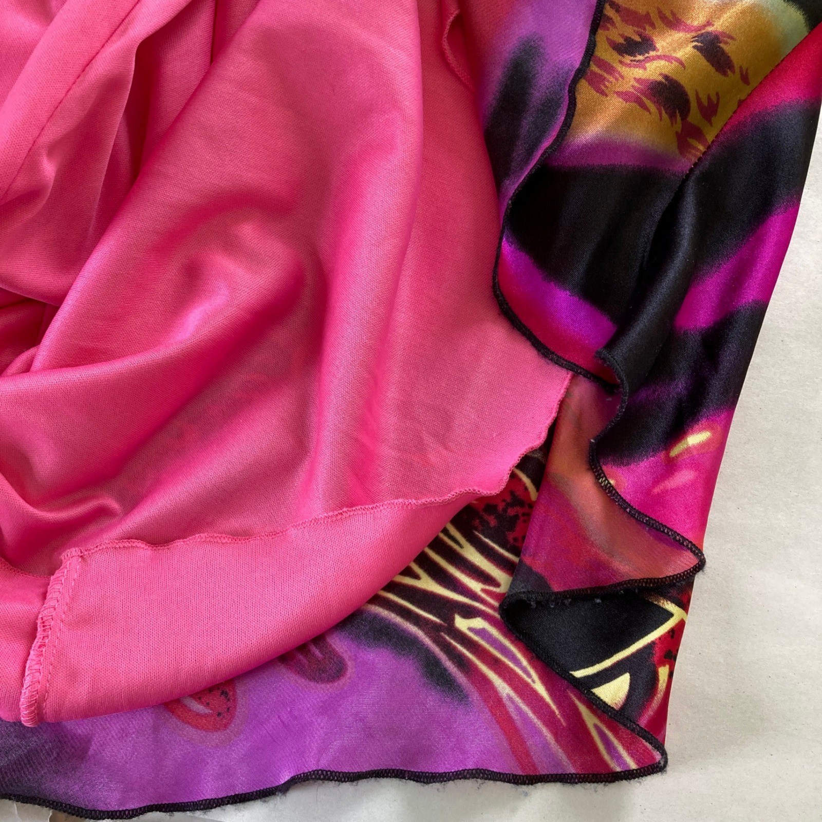 Taboo Psychedelic Maxi Dress Sequin Babydoll Vibrant Boho Retro Y2K (Size 9/10)
