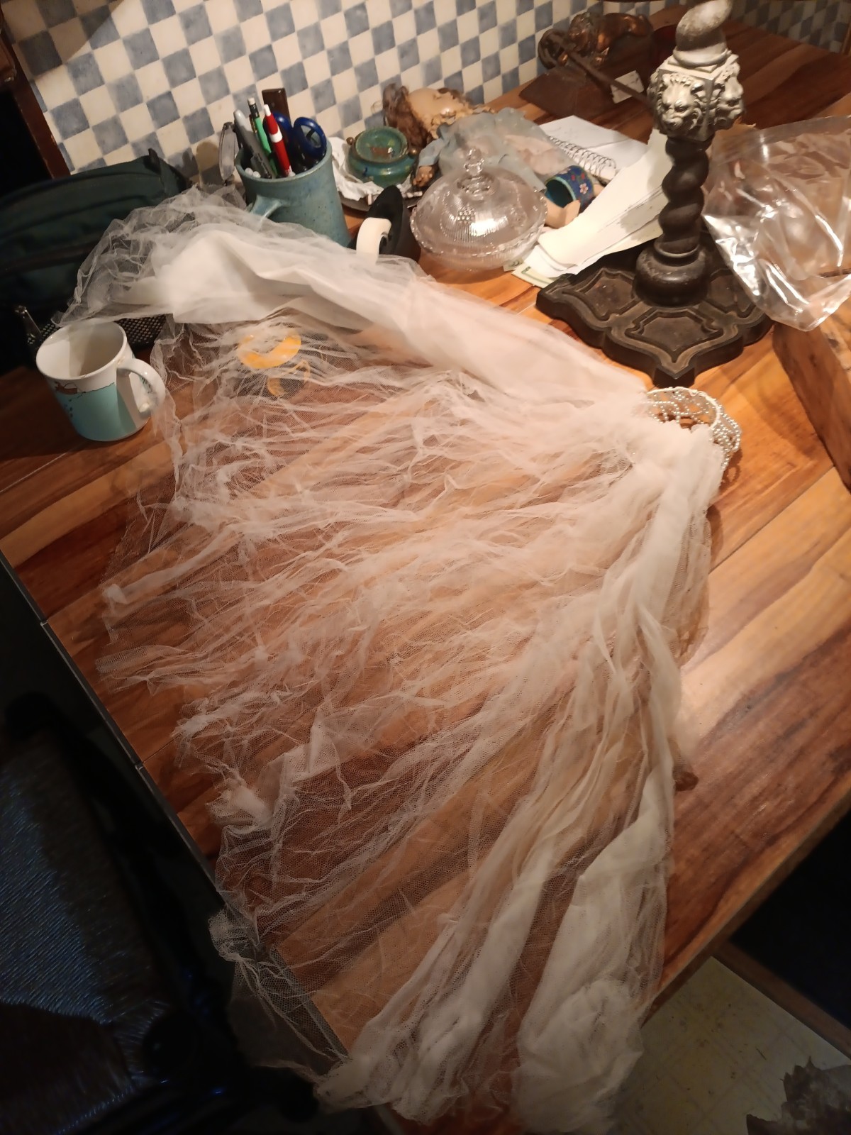 Vintage Pearl Crown Short Veil Mid 1960’s