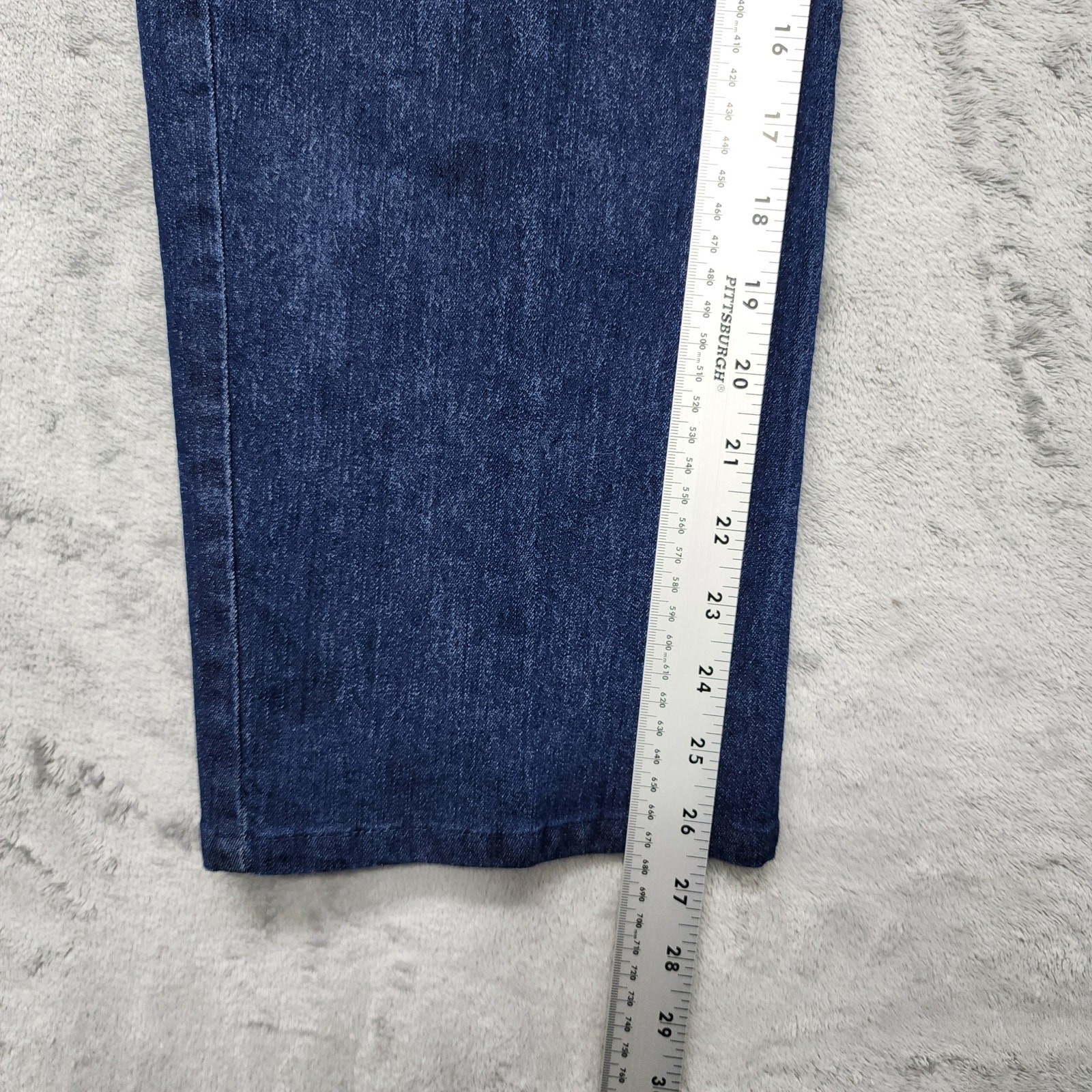 Vintage Alfred Dunner Jeans Womens 8P PETITE Blue Pull On Crop Stretch Comfort