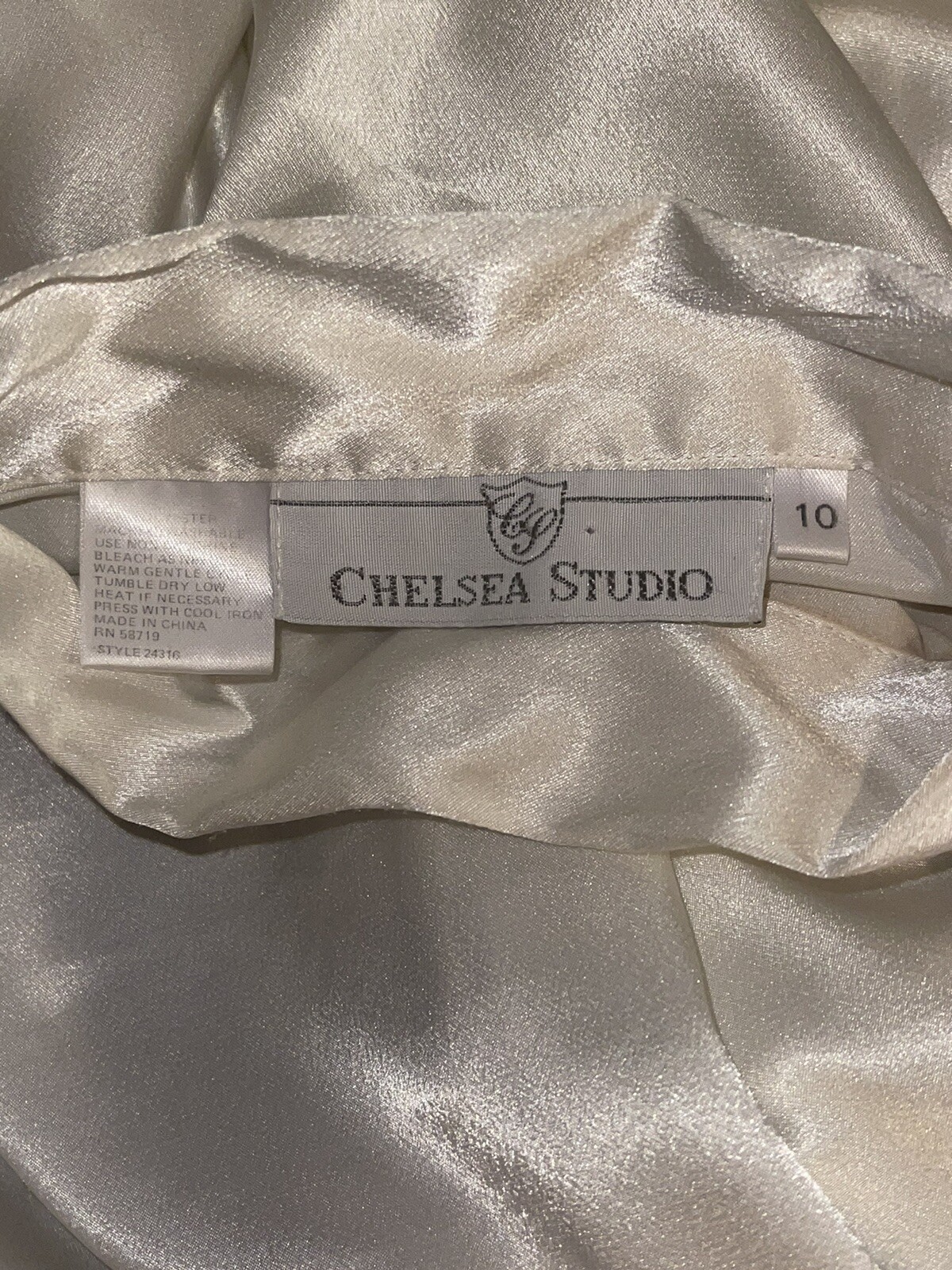 Vintage Silky Shirt Satin Buttons Size 10