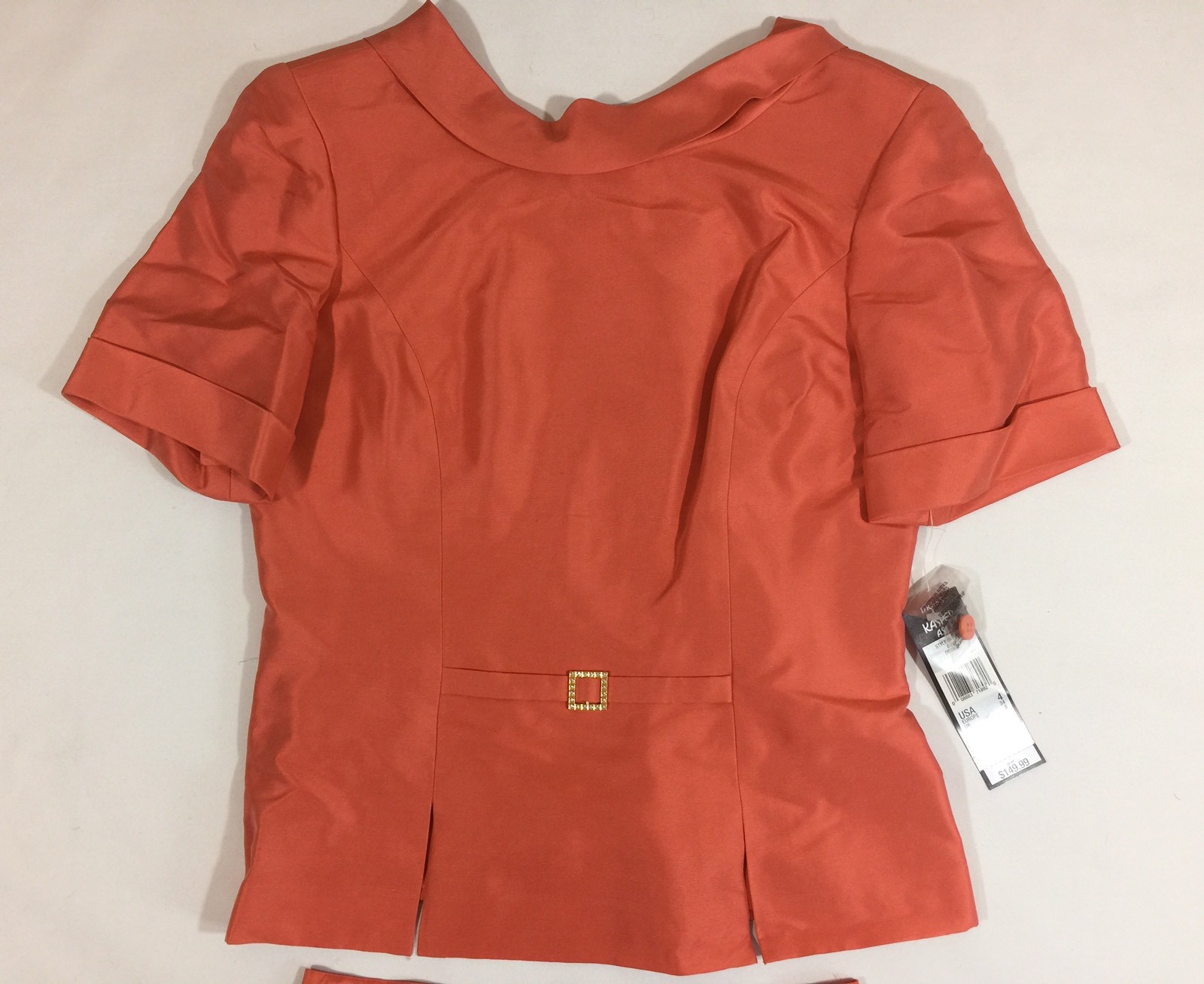 Kasper A.S.L. 2 Piece Skirt And Top Size 4 Silk Vintage 60s Style NWT Dead Stock