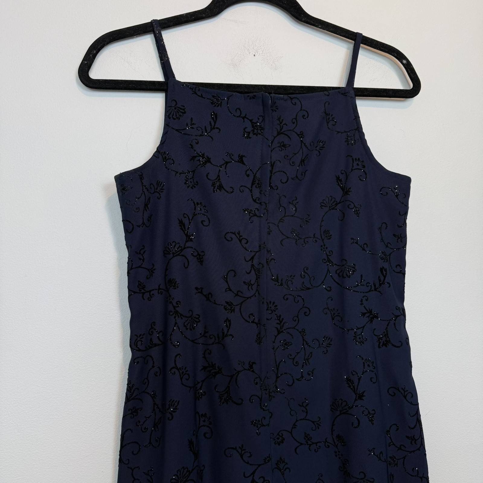 Vintage 90s navy mini dress high neck sparkly small y2k party