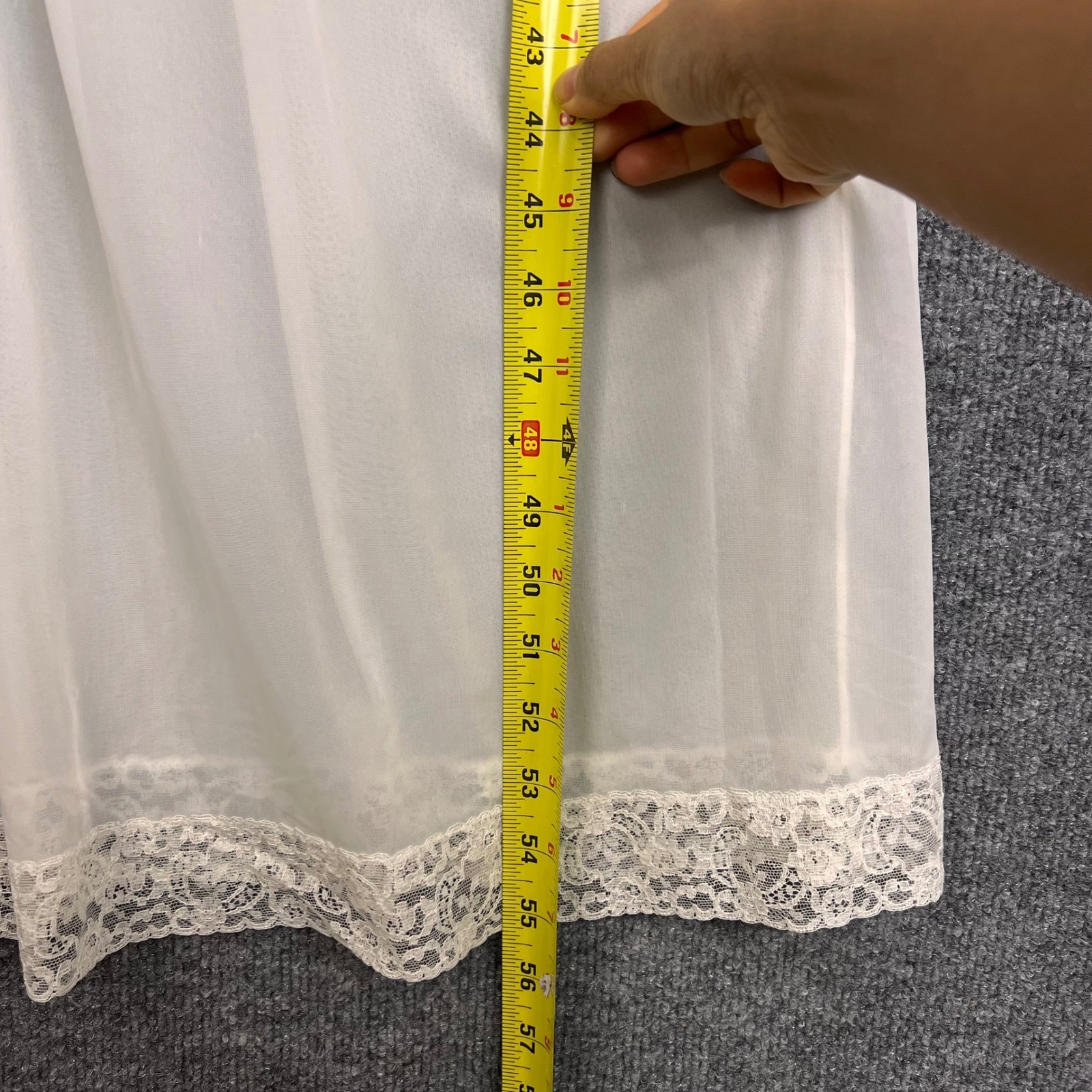 Vintage Carters Nightgown small Lace Trim Maxi Size 34