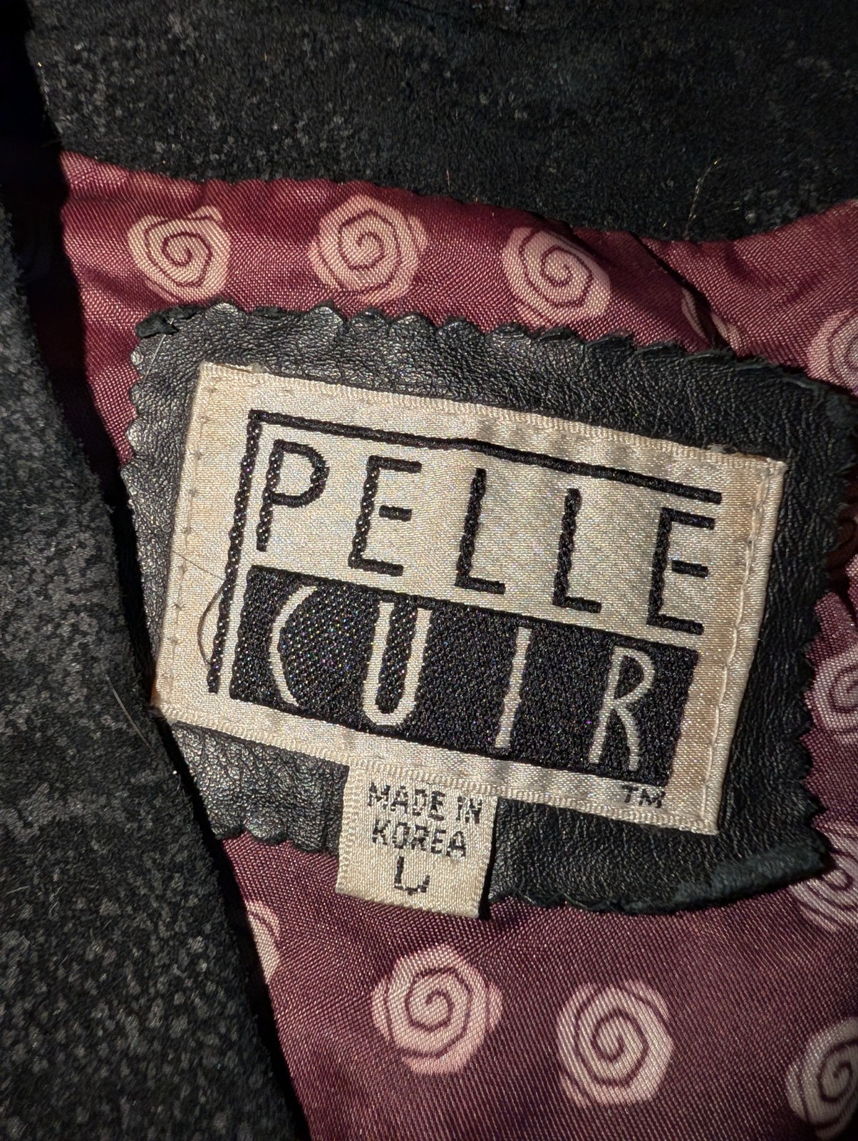 Pelle Cuir Vintage 80s 90s Black Leather Jacket Suede Panel Cropped Boxy…